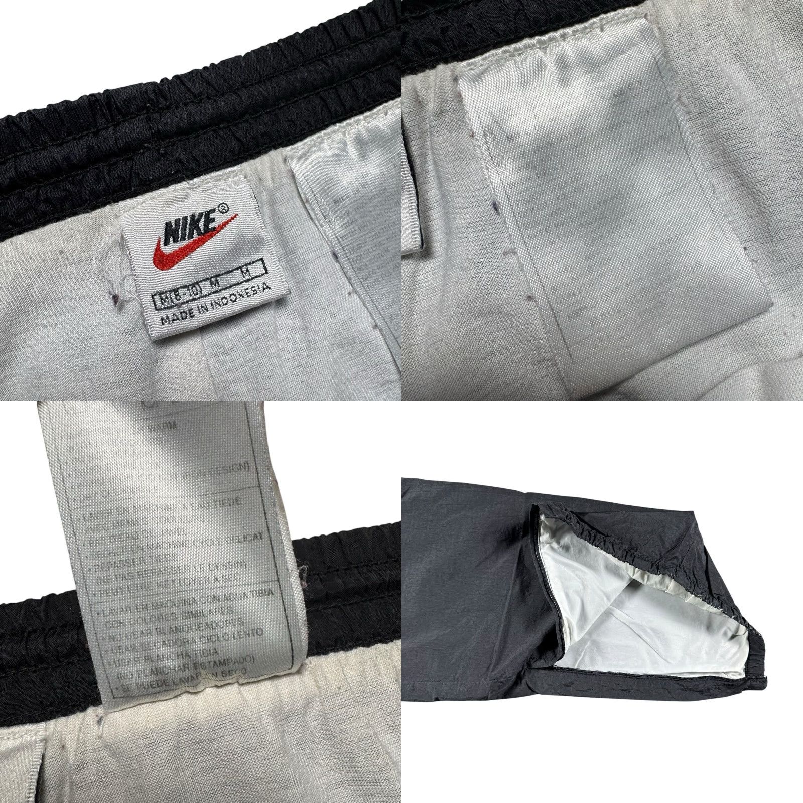 Nike VINTAGE Nike Sweatpants Women's M Black Windbreaker Ankle Zip Pockets 90s Nike Womens M Black Knit Sweatpants 90s Size 32" / US 10 / IT 46 - 8 Thumbnail