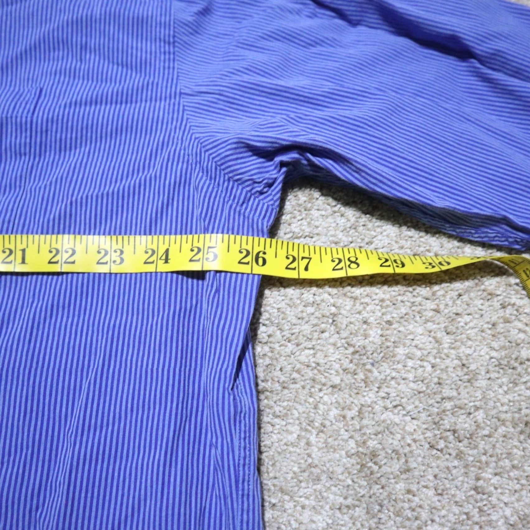 Nautica Nautica Shirt Mens Blue Striped Long Sleeve Button-Up 17.5 34/35 Size US XXL / EU 58 / 5 - 5 Thumbnail