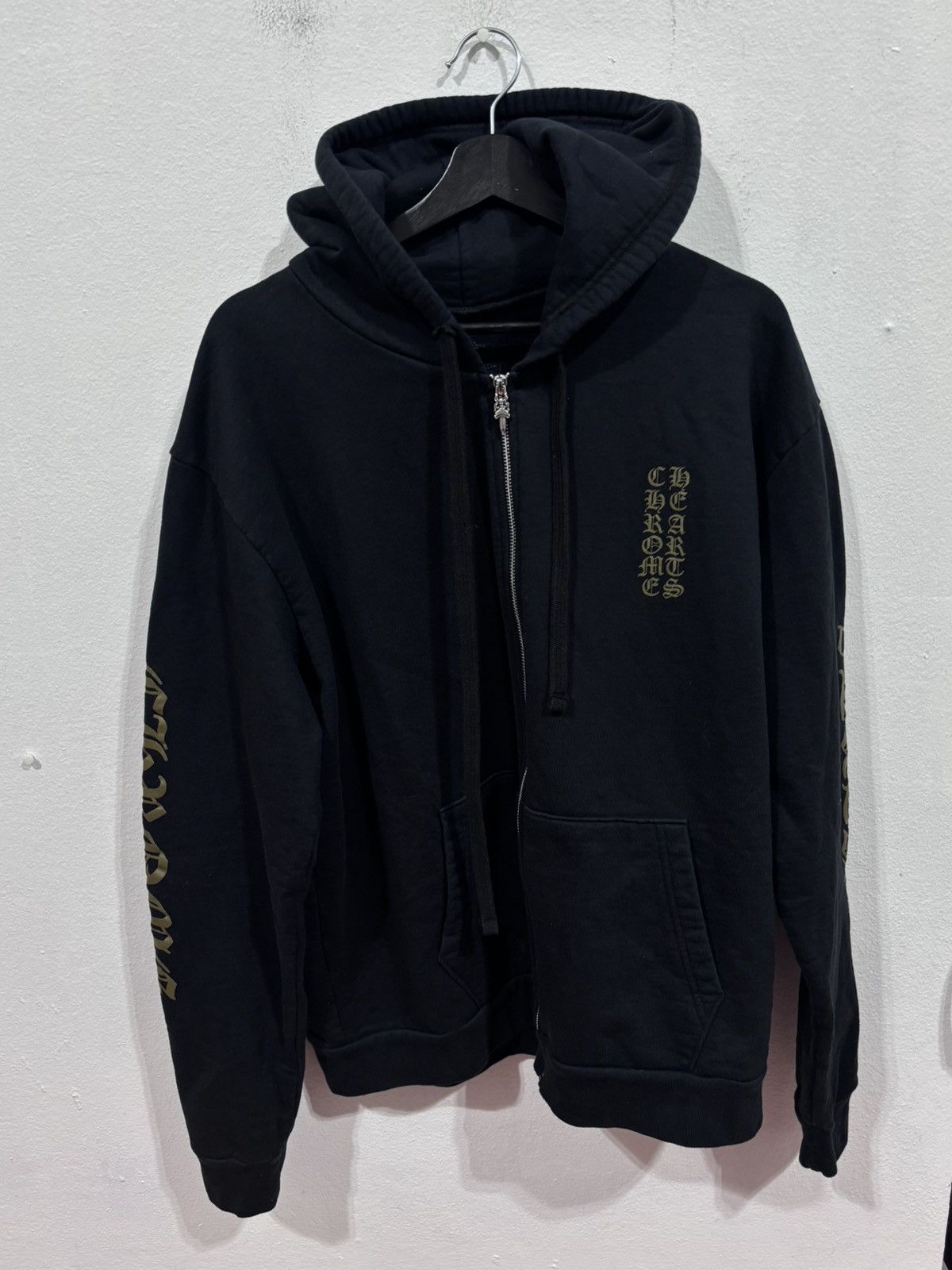 Chrome Hearts Chrome Hearts Vertical Logo Zip Up Hoodie Size US L / EU 52-54 / 3 - 1 Thumbnail