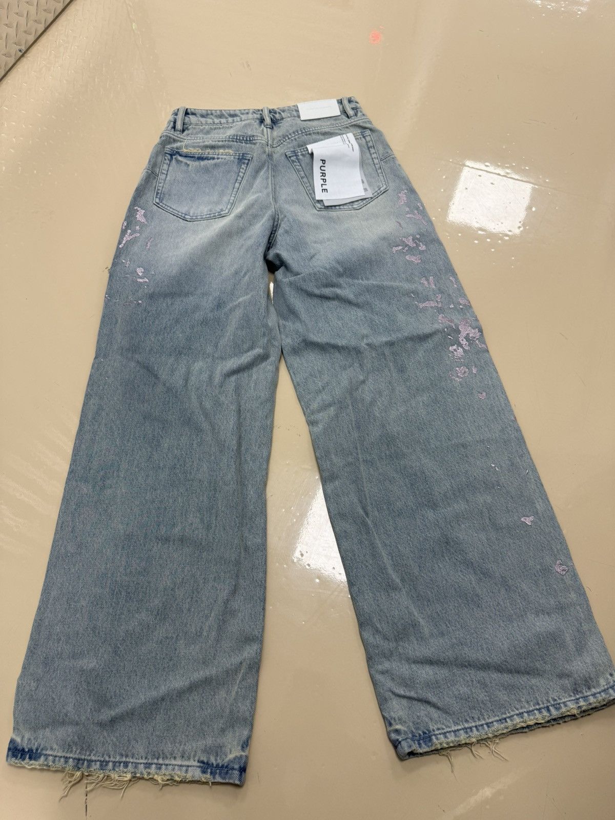 Other Purple Brand Baggy Embroidery Bleach Pants Size 26" / US 2 / IT 38 - 5 Thumbnail