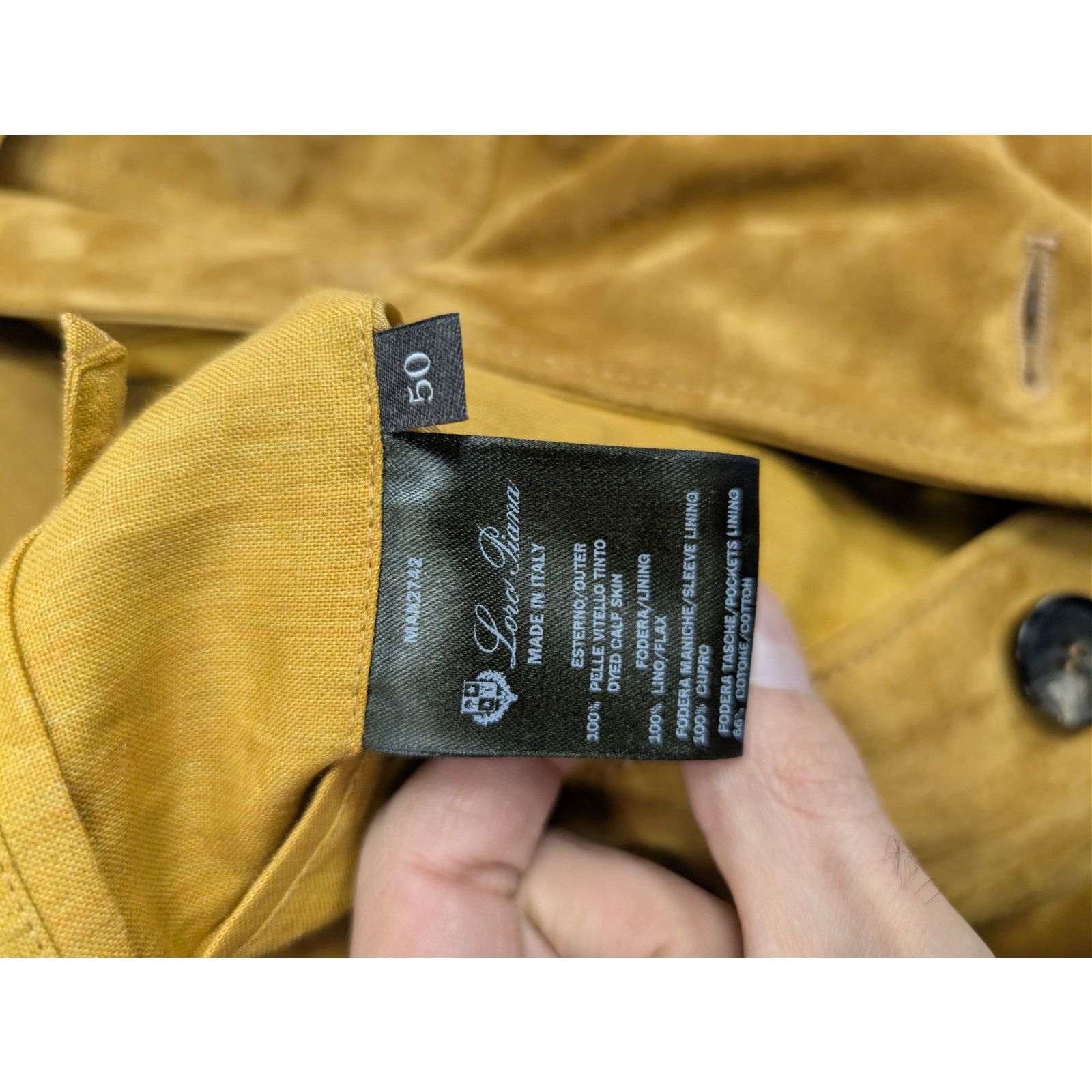 Loro Piana o1rshd1 Suede Jacket Suede Button Jacket in Cognac Size US M / EU 48-50 / 2 - 16 Thumbnail