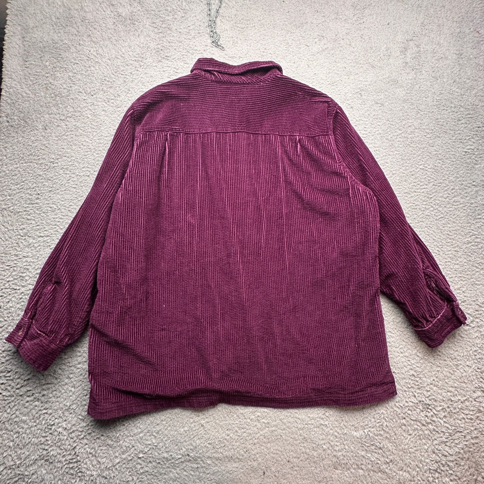 L.L. Bean LL Bean Corduroy Button Up Long Sleeve Shirt Womens 1X Lined Size XL / US 12-14 / IT 48-50 - 8 Thumbnail