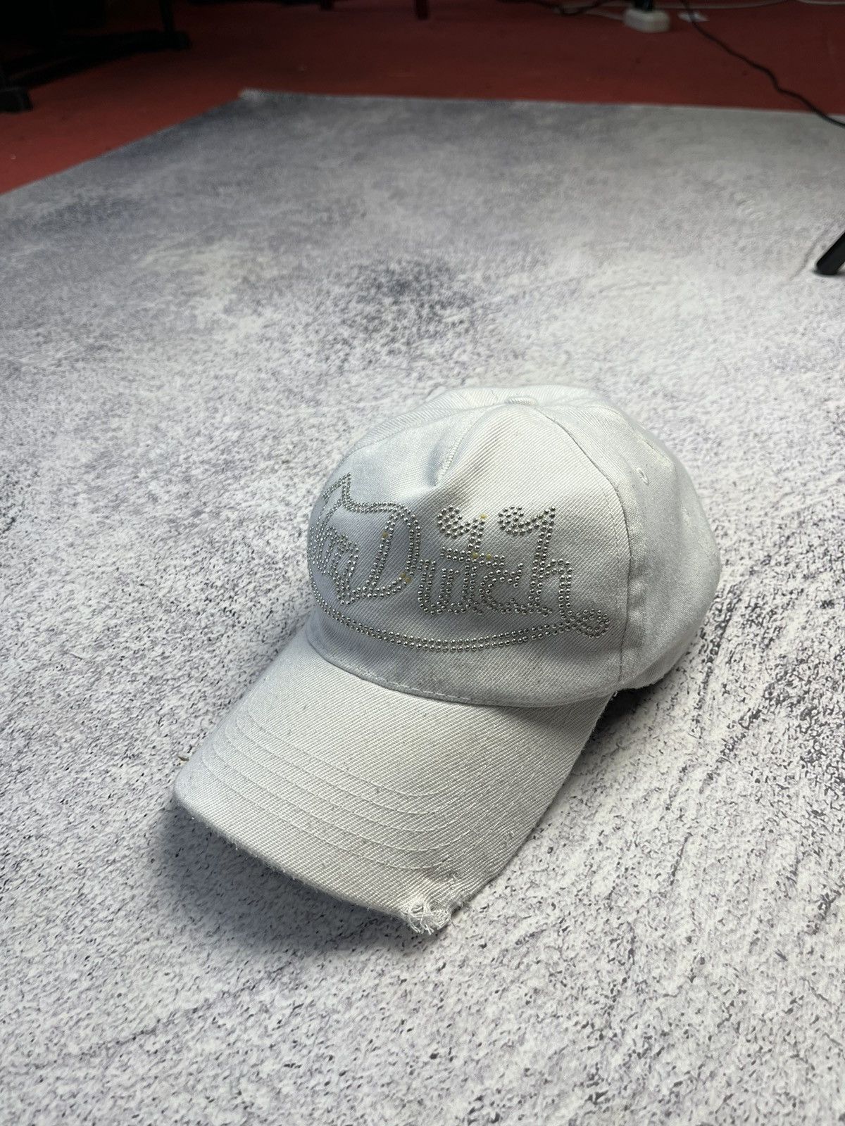 Other Vintage Von Dutch White Denim Hat Celebrity Worn Size ONE SIZE - 1 Thumbnail