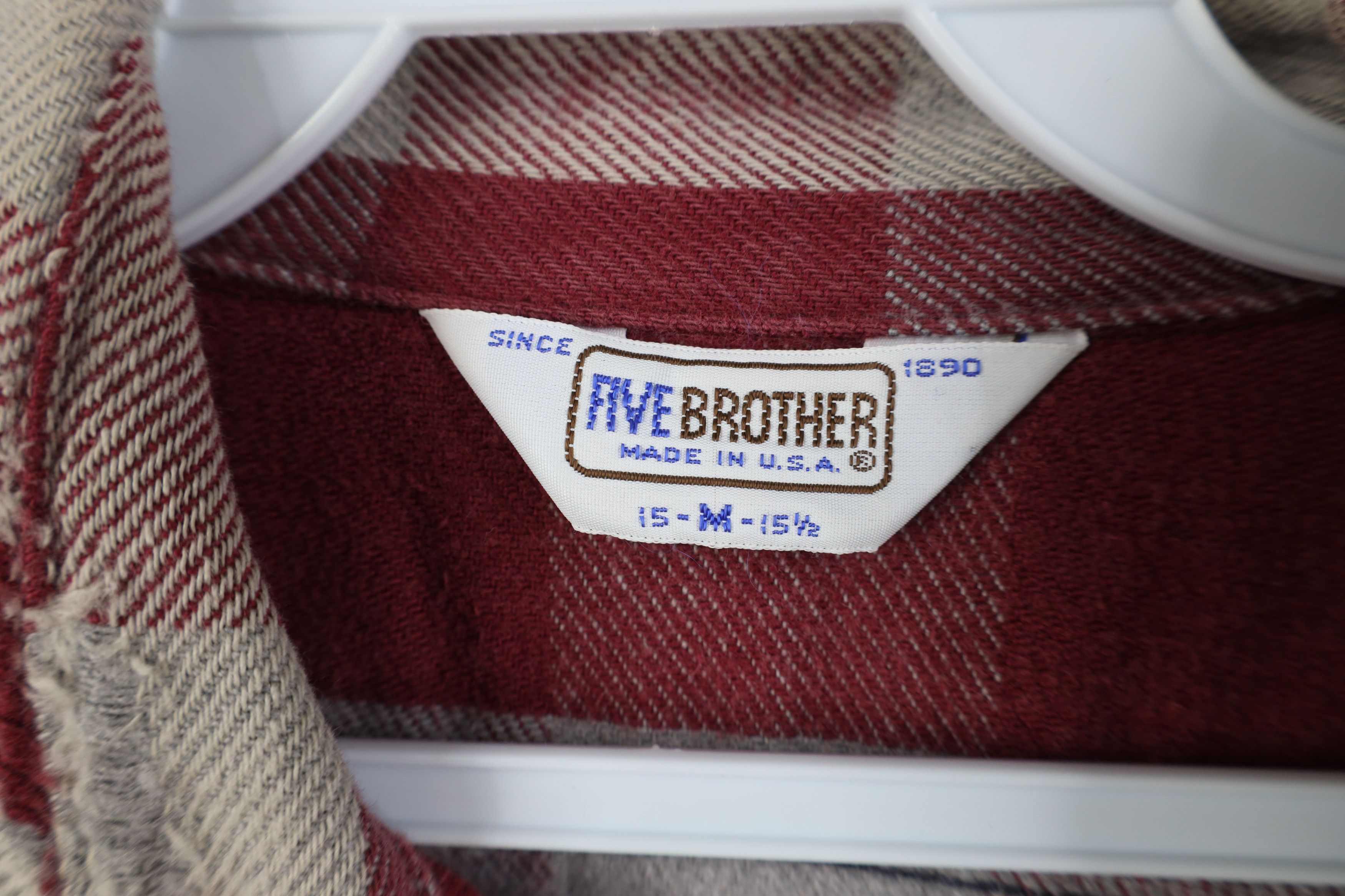 FiveBrother Vintage 70s Five Brother Flannel Button Shirt Plaid USA Size US M / EU 48-50 / 2 - 5 Thumbnail