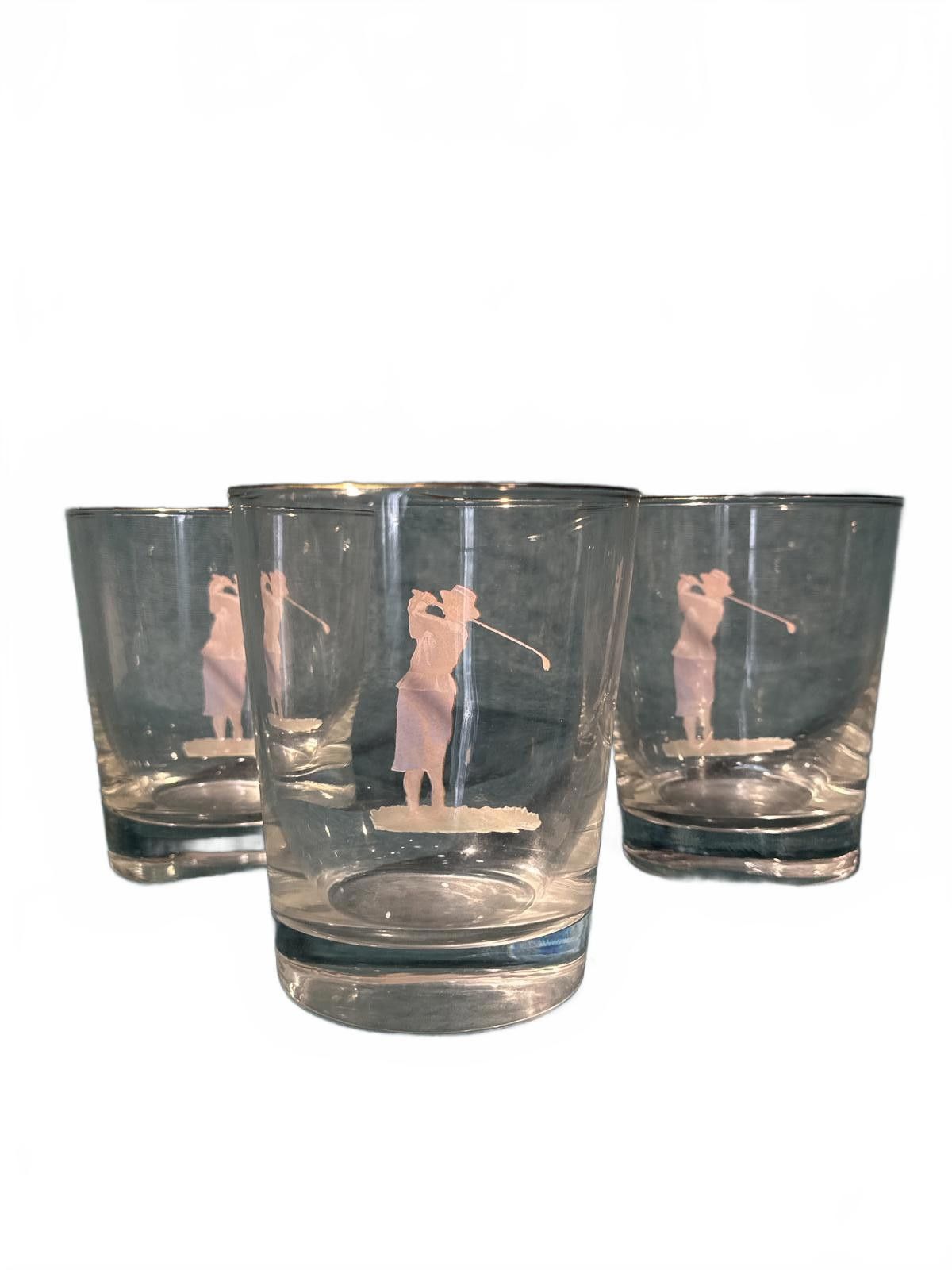 Other [3] Vintage Lady Golfer Glasses x Highball Whiskey Rare Gold Size ONE SIZE - 3 Thumbnail