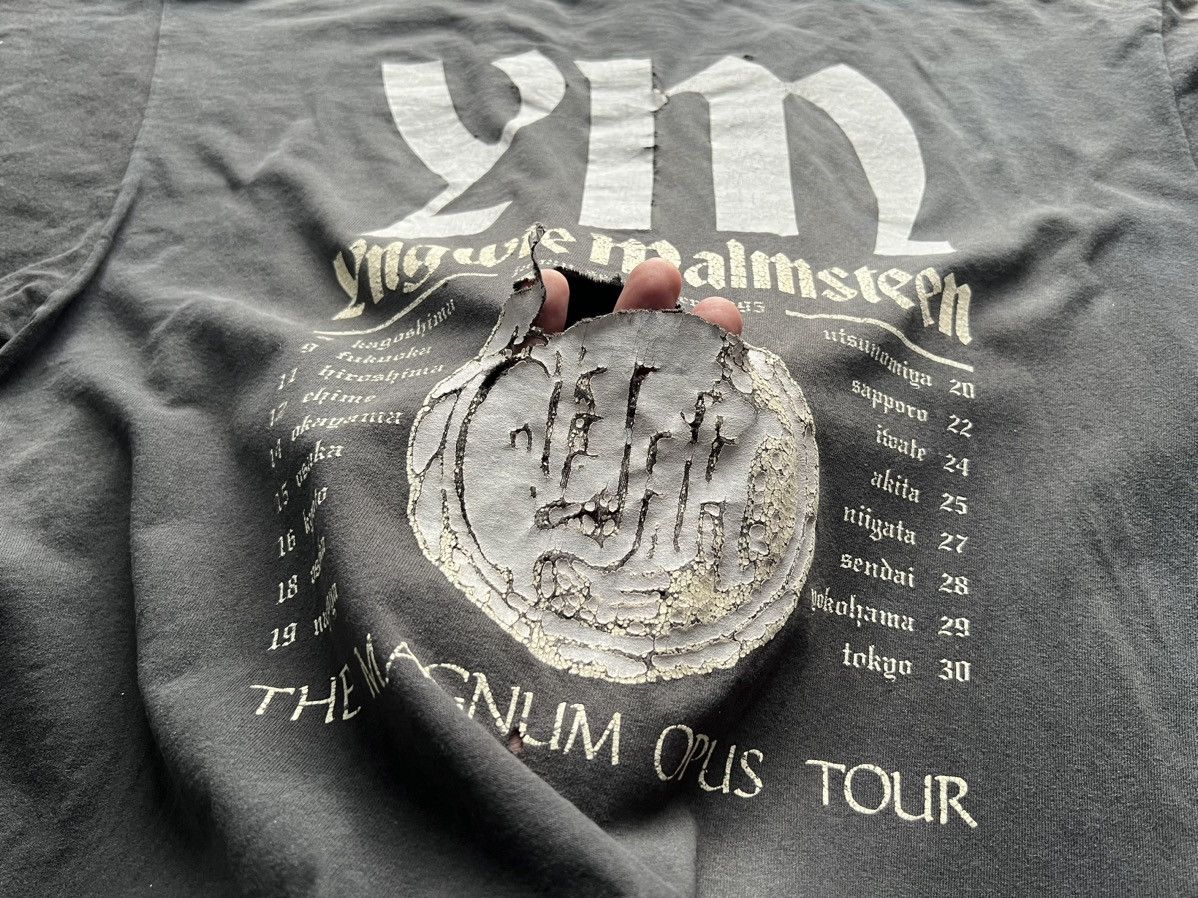 Band Tees × Vintage Vintage Trashed Yngwie Malmsteen The Magnum Opus 95 Tour Tee Size US XL / EU 56 / 4 - 10 Thumbnail