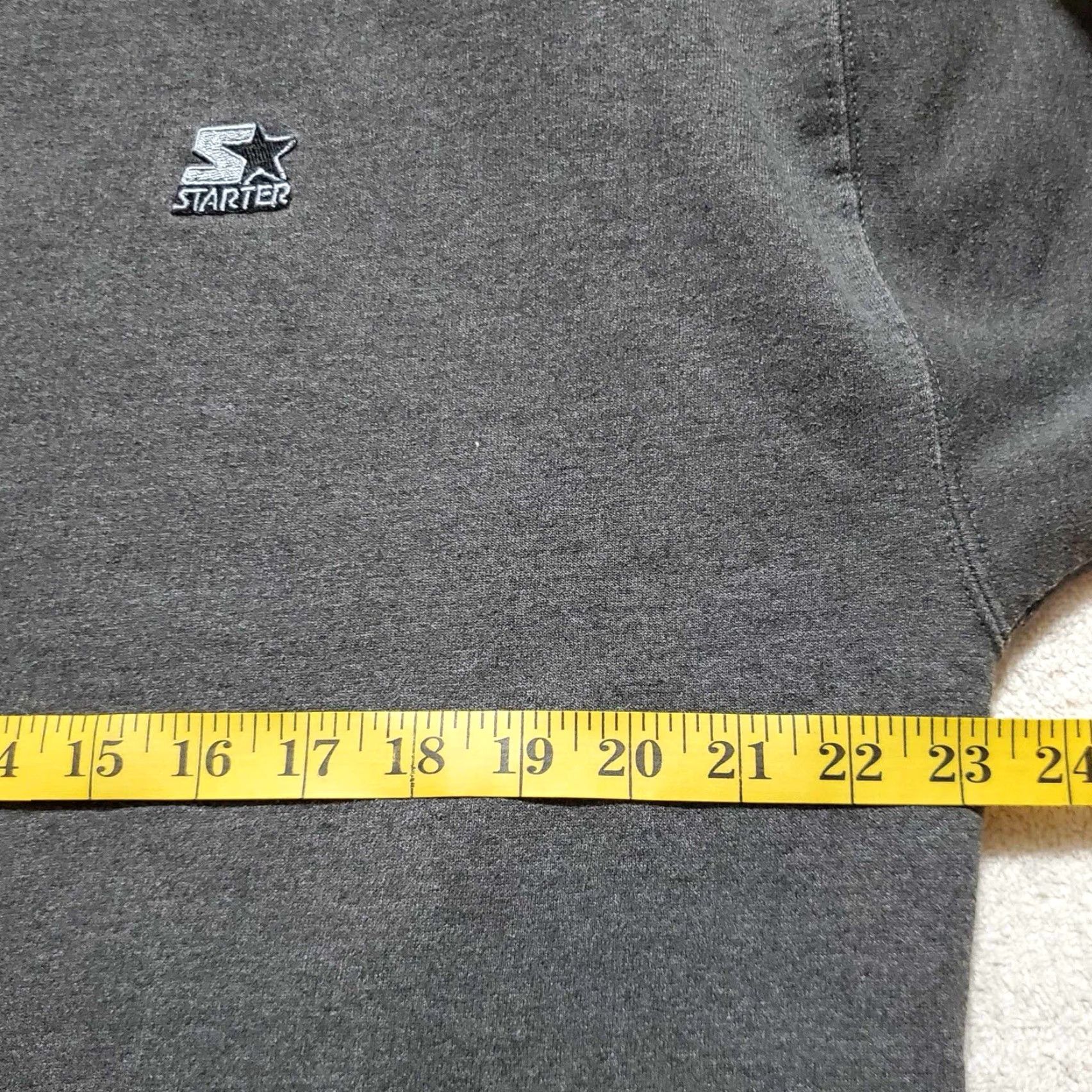 Starter VINTAGE Starter Sweatshirt Long-Sleeve Grey Crewneck Fleece Pullover Men XL Logo Embroidered 90s City Western Basketball Gym & Training Size US XL / EU 56 / 4 - 4 Thumbnail