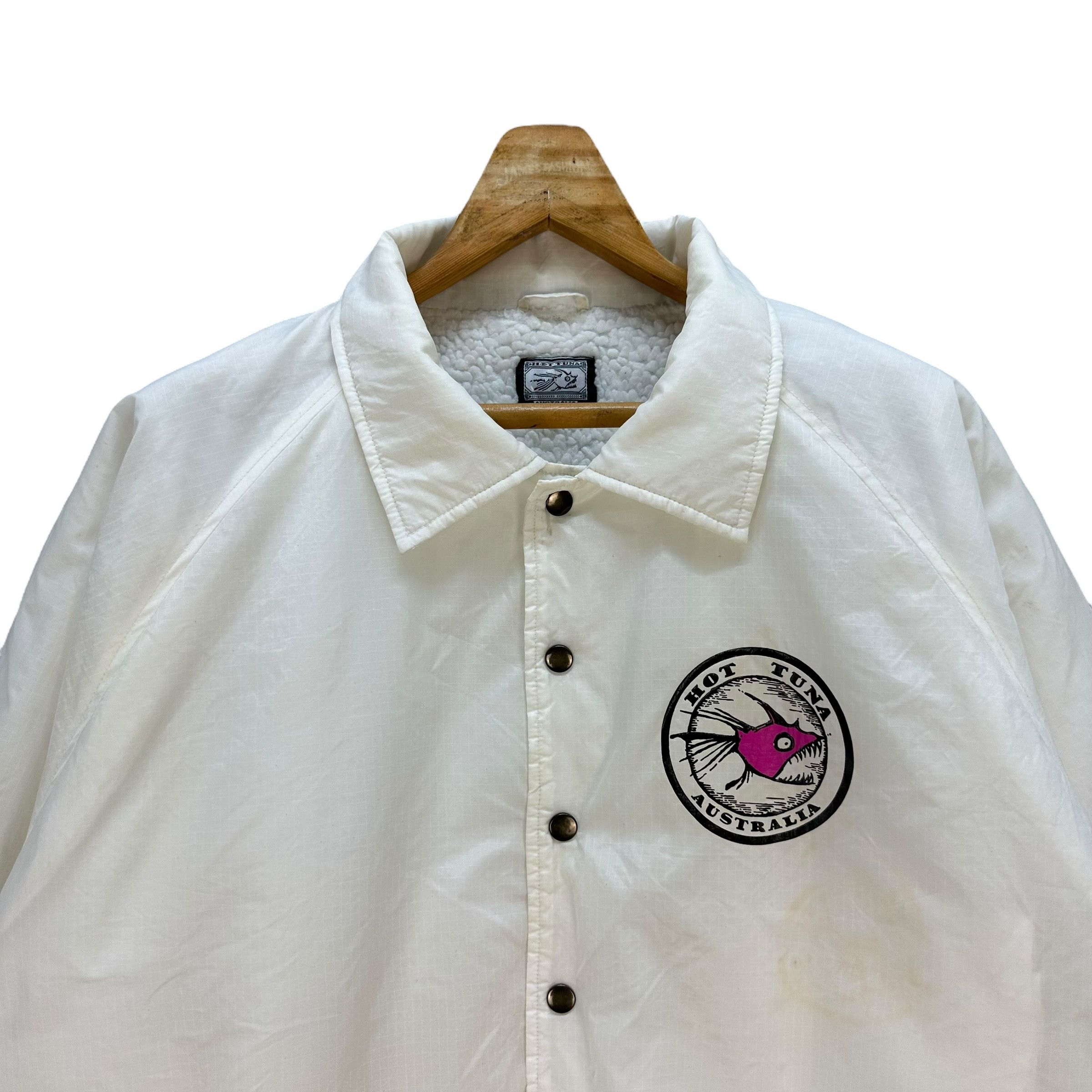 Hot Tuna 90's HOT TUNA Big Logo Fleece Lined Coach Jacket #A42-0970 Size US L / EU 52-54 / 3 - 4 Thumbnail