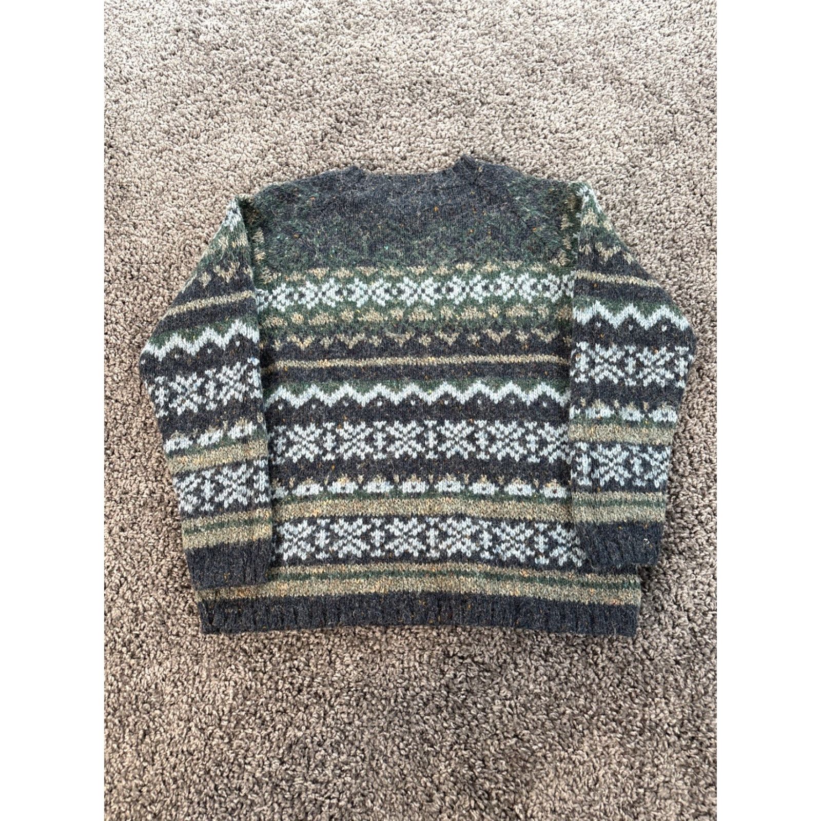 Vintage VINTAGE Best Authentic Sweater Mens Large Cable-Knit Fisherman 90s Green Wool Acrylic Pullover Boys? Wait. Size US S / EU 44-46 / 1 - 5 Thumbnail