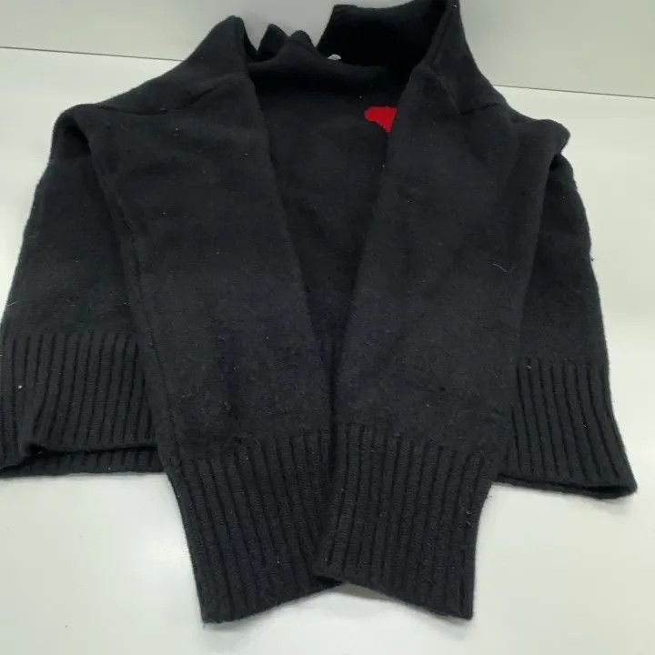 AMI AMI Black Crewneck Sweater with Heart Logo -2507 Size US S / EU 44-46 / 1 - 6 Thumbnail