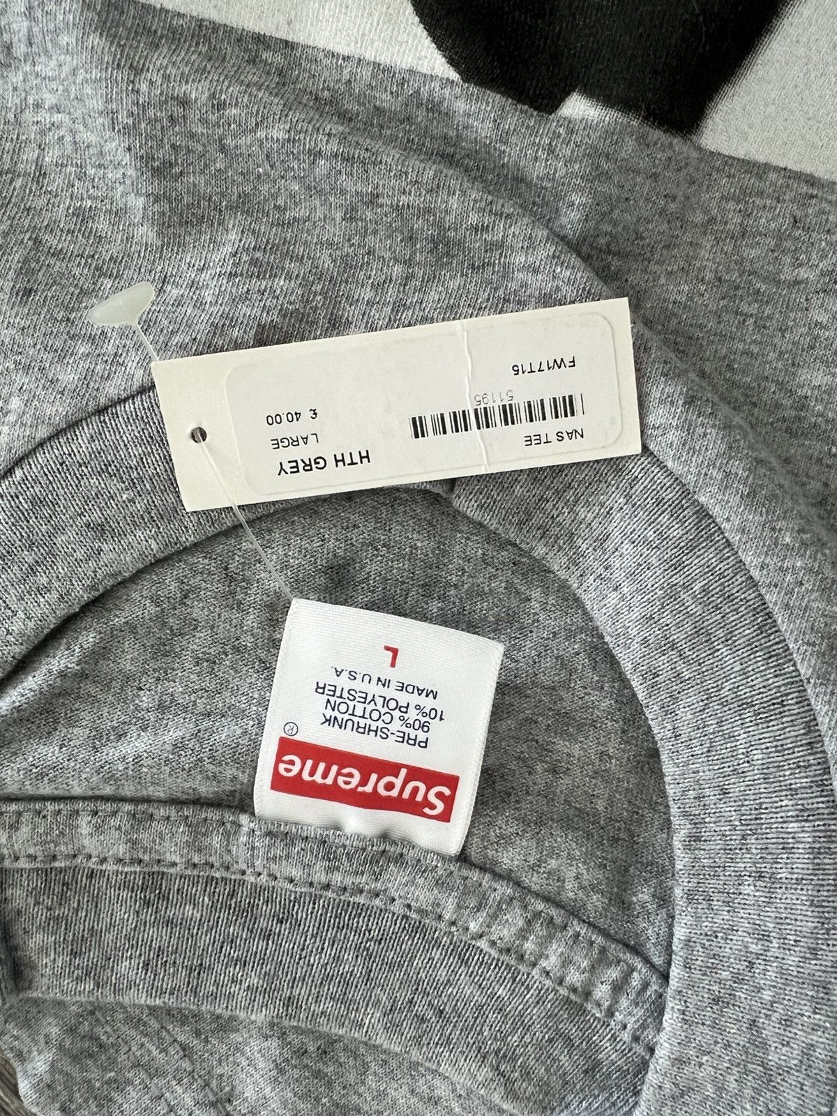 Nas × Supreme EU VERSION SUPREME NASTY NAS TEE Size US L / EU 52-54 / 3 - 3 Thumbnail