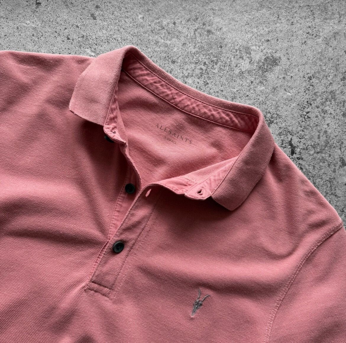 Allsaints AllSaints Mens Pink Polo Shirt Original Logo Short Sleeve Size US XS / EU 42 / 0 - 4 Thumbnail