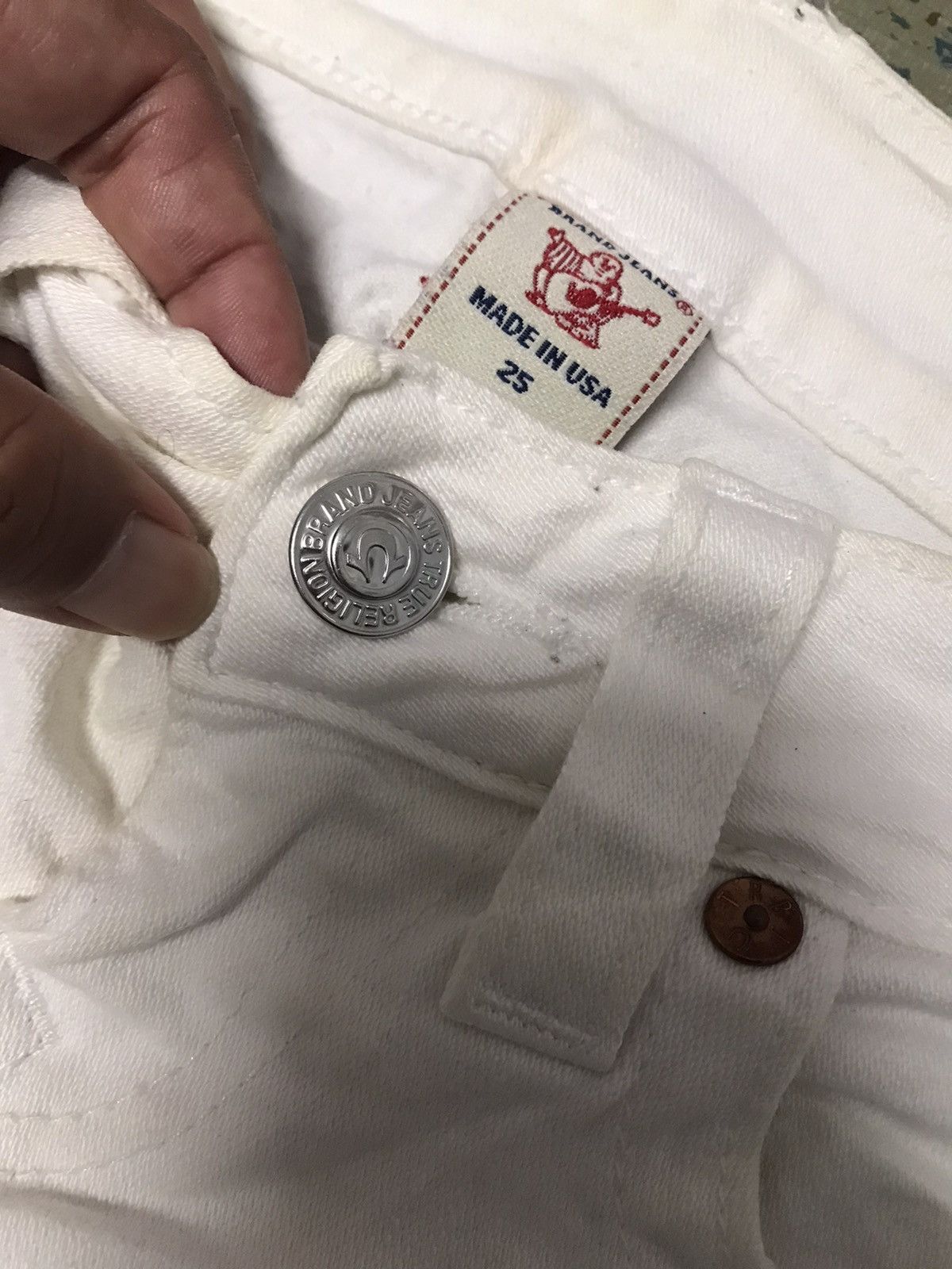True Religion Vintage True Religion White Straight Jeans Size US 28 / EU 44 - 7 Thumbnail