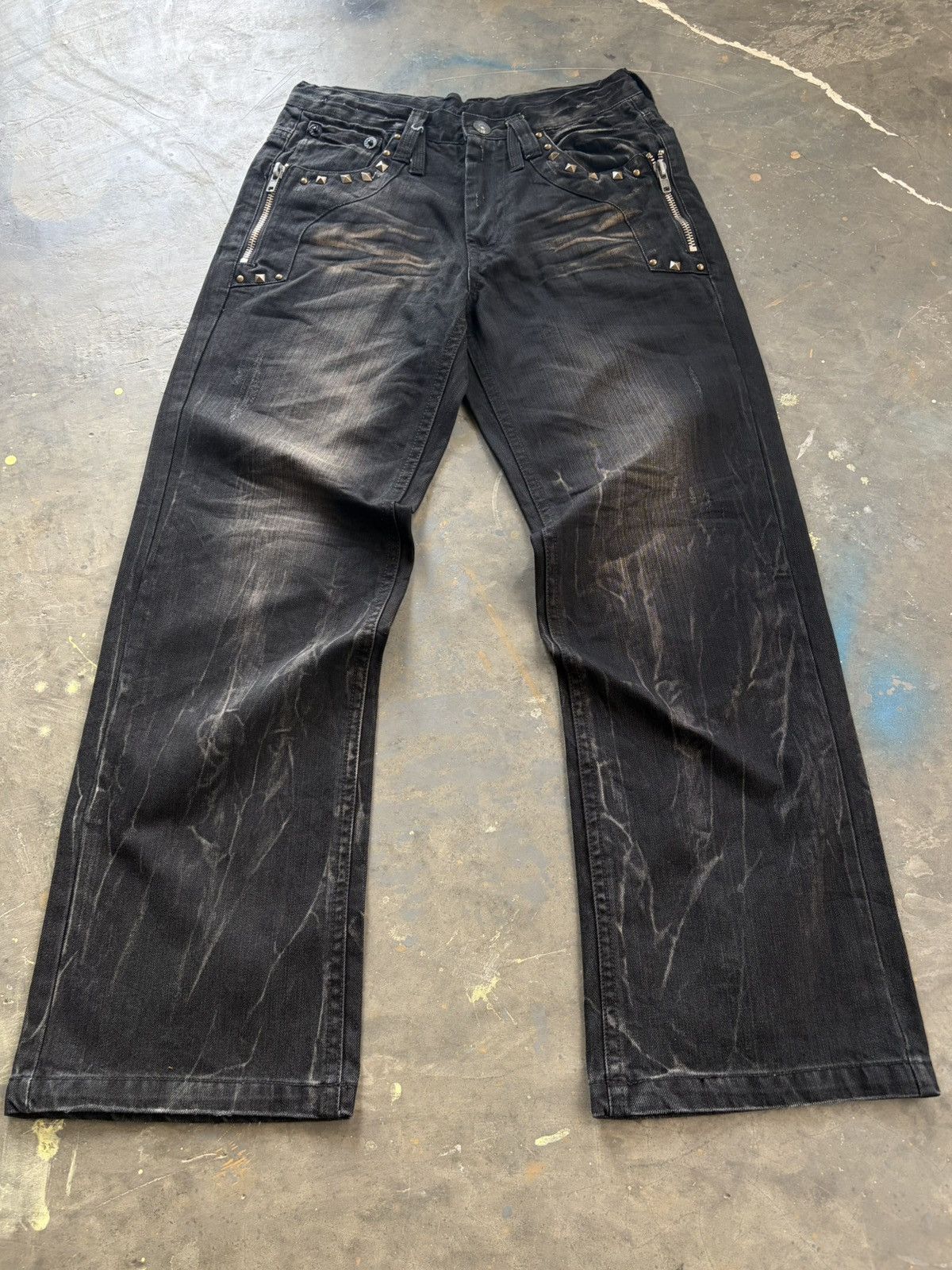 Tornado Mart 2000s glory - studded clawmark pants Size US 32 / EU 48 - 1 Thumbnail