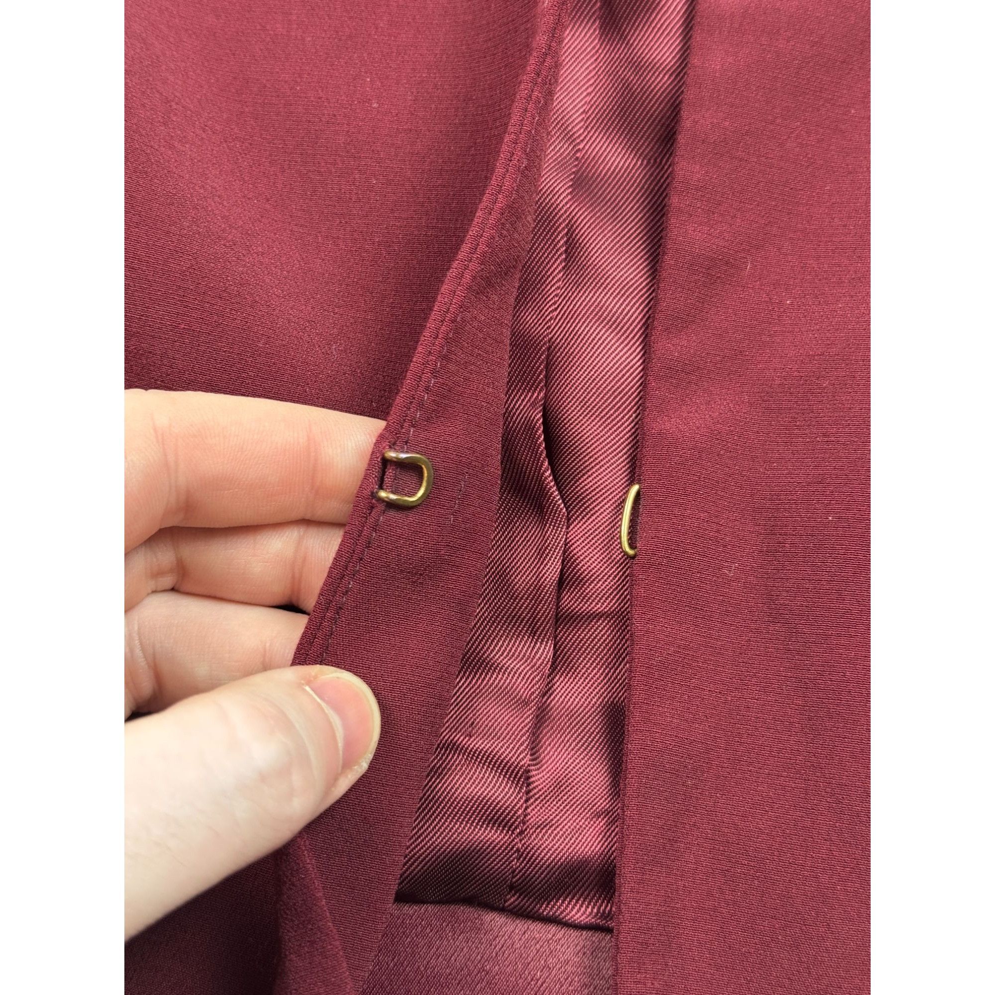 Sandro Sandro Paris Collarless Burgundy Viscose Blazer (Y1181) Size S / US 4 / IT 40 - 3 Thumbnail