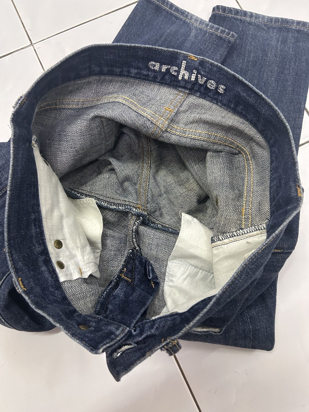 Japanese Brand Vintage Japanese Archives Denim Slim Fits Regular Jeans Size US 32 / EU 48 - 11 Thumbnail