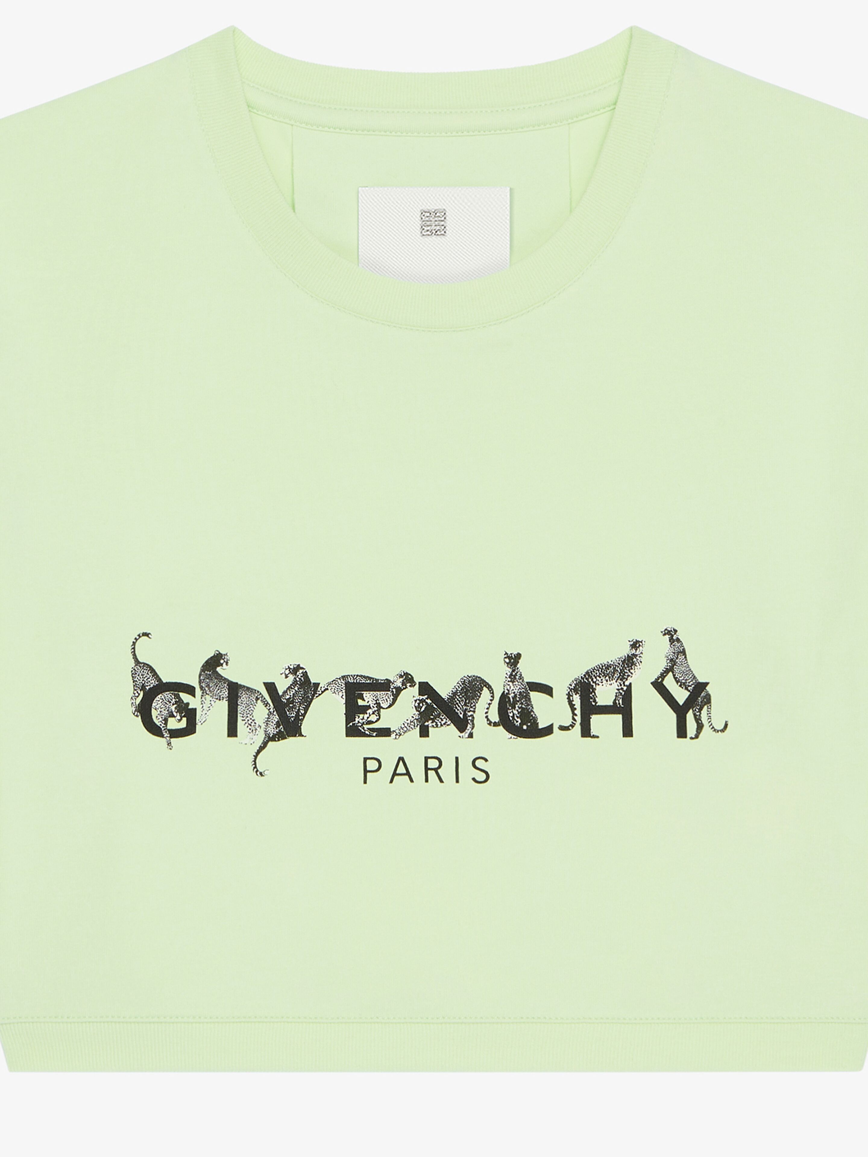 Givenchy o1srvl11e1025 Cropped T-Shirt With Leopard Print Size M / US 6-8 / IT 42-44 - 4 Thumbnail