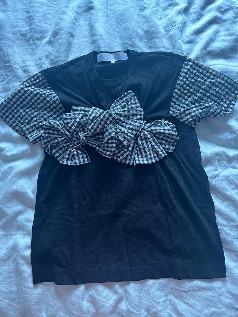 Comme des Garcons Comme Des Garcons Short sleeves with plaid patchwork bow Size M / US 6-8 / IT 42-44 - 4 Thumbnail