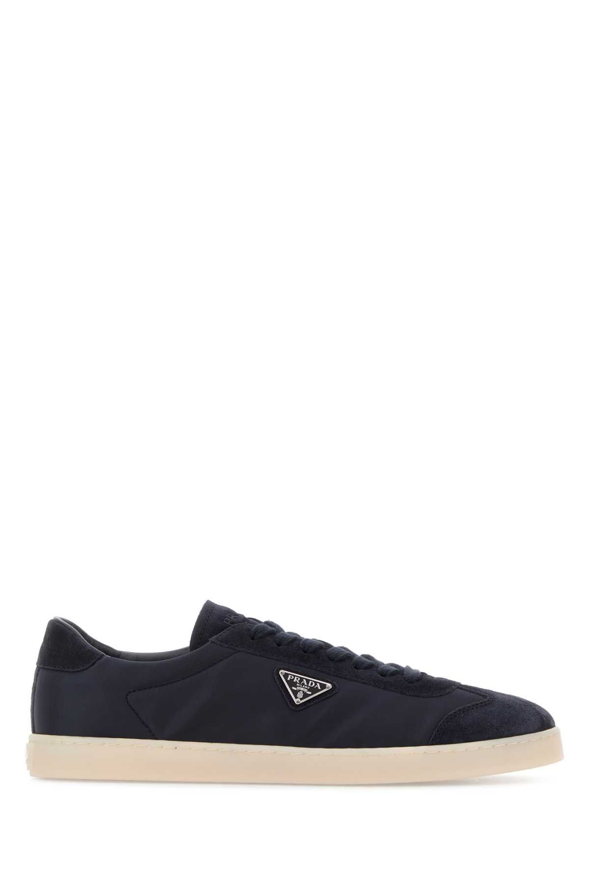 Prada Midnight Blue Re-Nylon And Suede Sneakers Size US 8 / EU 41 - 1 Thumbnail