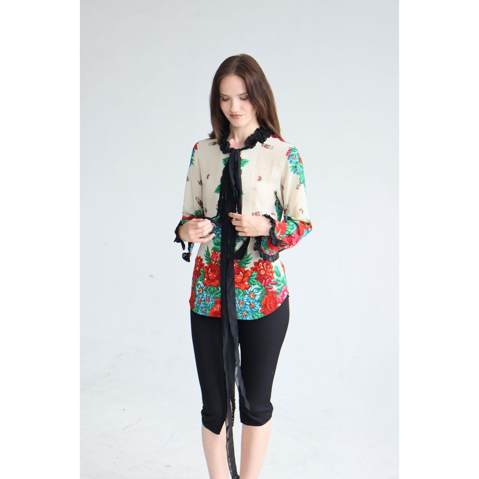 Moschino RARE MOSCHINO Y2K Floral + Russian Nesting Doll Top Size ONE SIZE - 5 Thumbnail