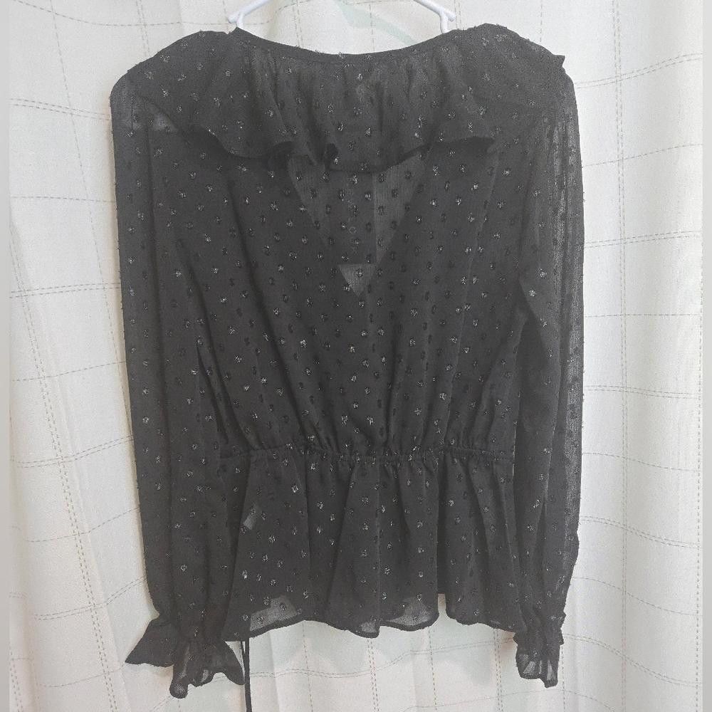 New Look New Look Black Ruffled Top Size S / US 4 / IT 40 - 5 Thumbnail