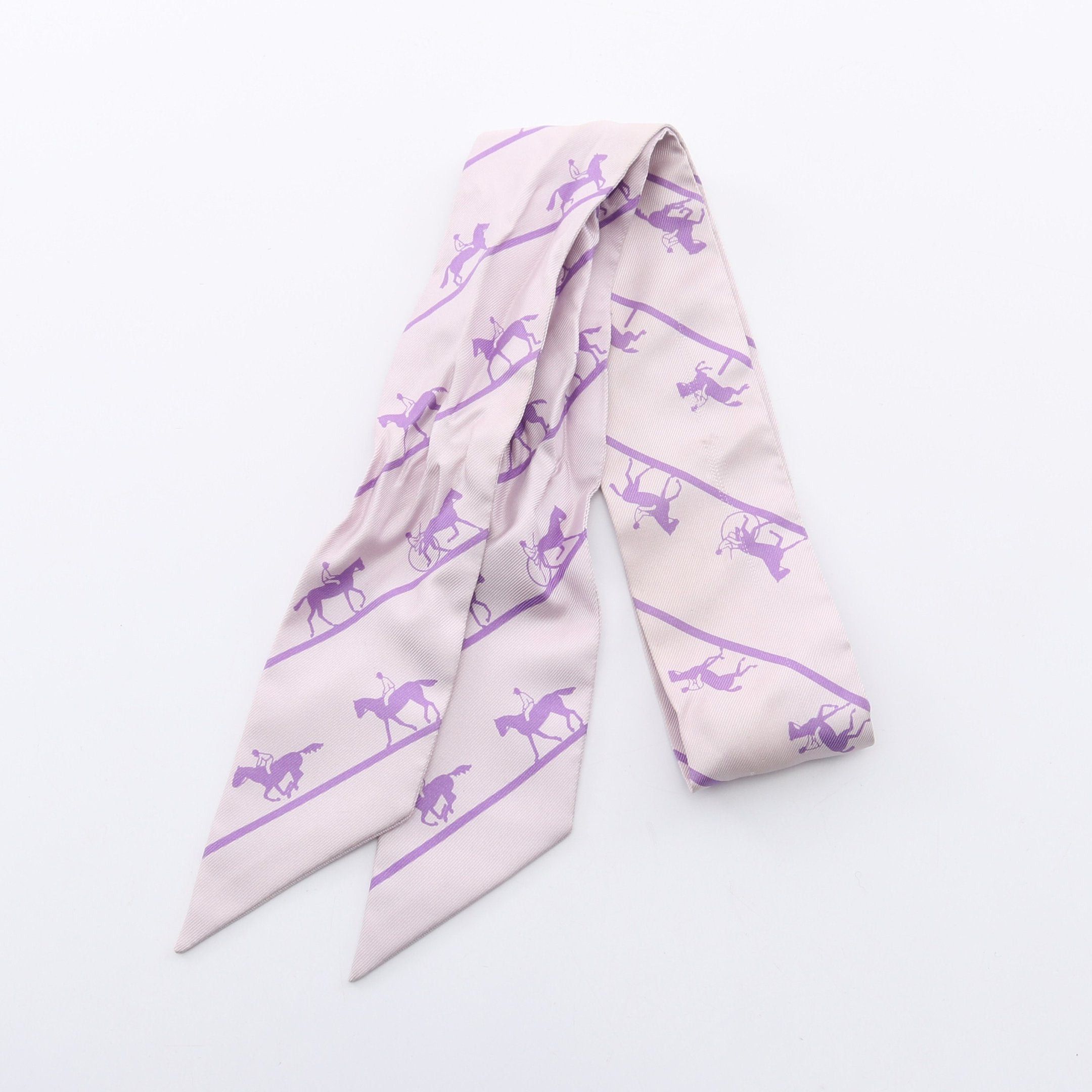 Hermes Hermes Twilly Le Allure Scarf Silk Purple Size ONE SIZE - 1 Thumbnail