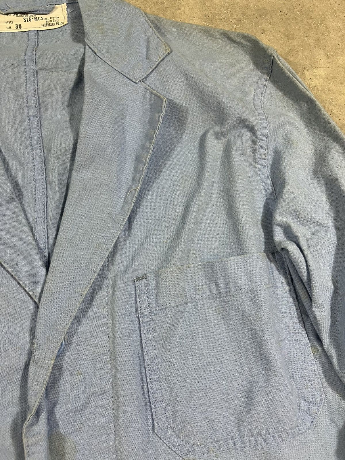 Vintage Vintage 50s 60s Blue Cotton Uniform Jacket Size US S / EU 44-46 / 1 - 6 Thumbnail
