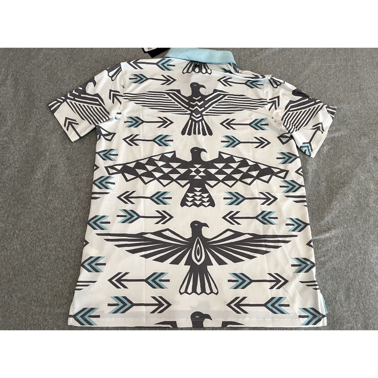 Vintage Greyson Polo Shirt Mens Large White NWT Geometric Pattern Golf Shirt Size US L / EU 52-54 / 3 - 4 Thumbnail
