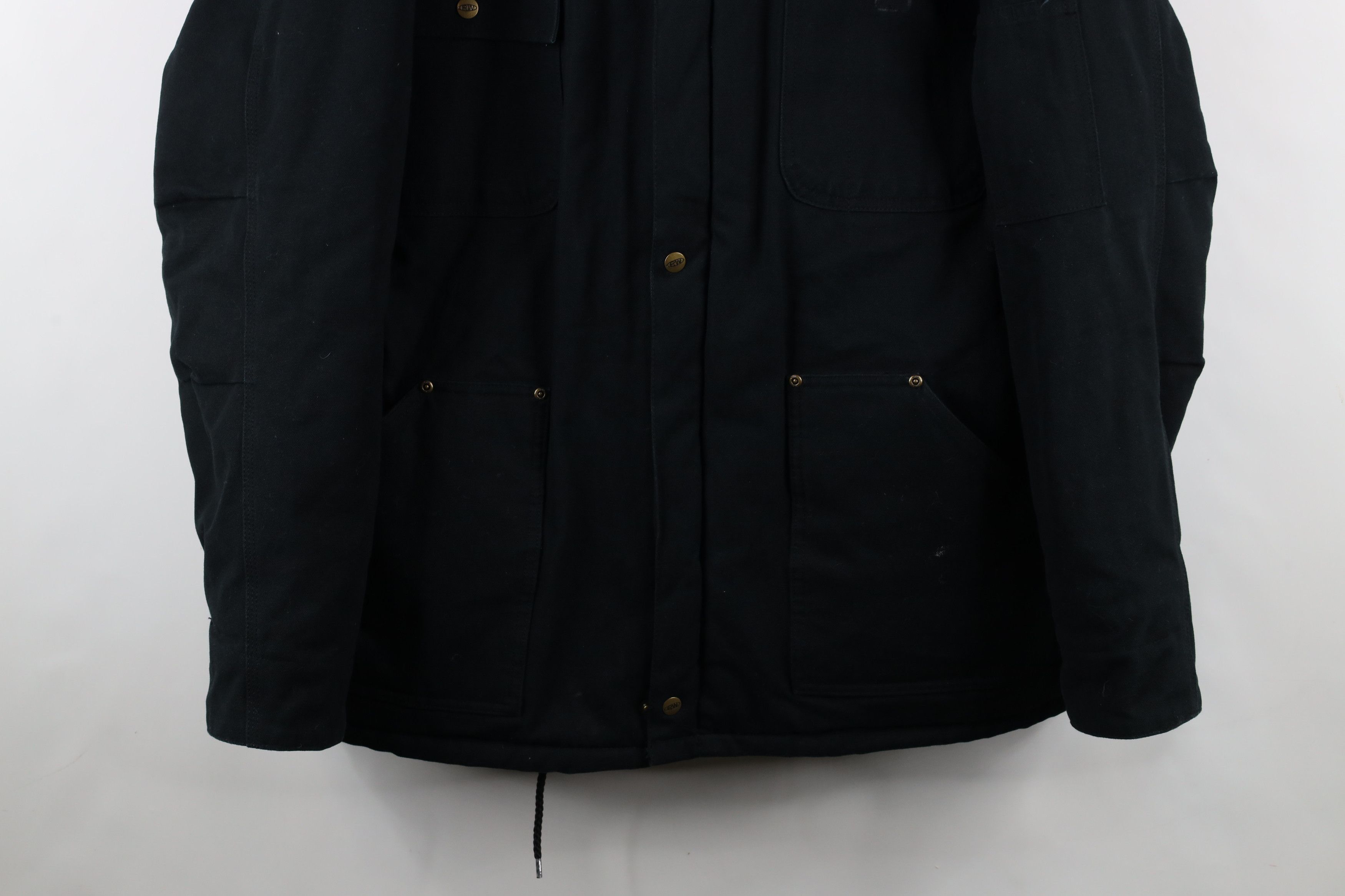 Vintage Vintage Y2K Streetwear Lined Canvas Chore Barn Jacket Black Size US XL / EU 56 / 4 - 3 Thumbnail