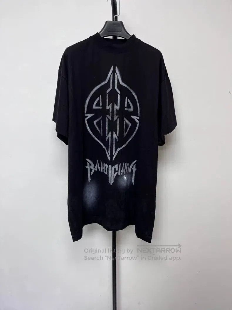 Balenciaga Balenciaga Logo Printed Crew Neck Short Sleeve T-Shirt Size US M / EU 48-50 / 2 - 1 Thumbnail