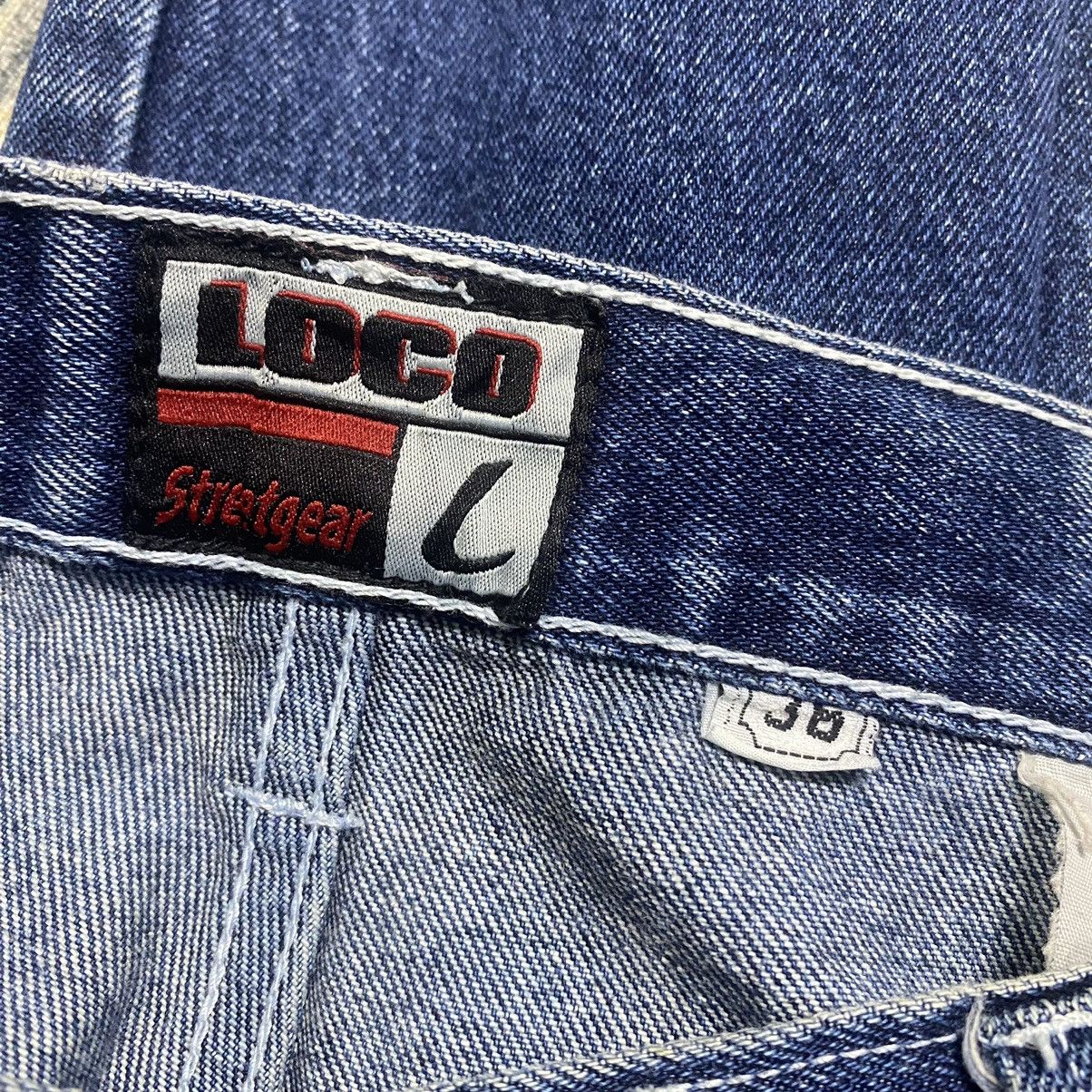 Vintage Vintage Y2K LOCO STREETGEAR Denim Baggy Pants Size US 35 - 17 Thumbnail