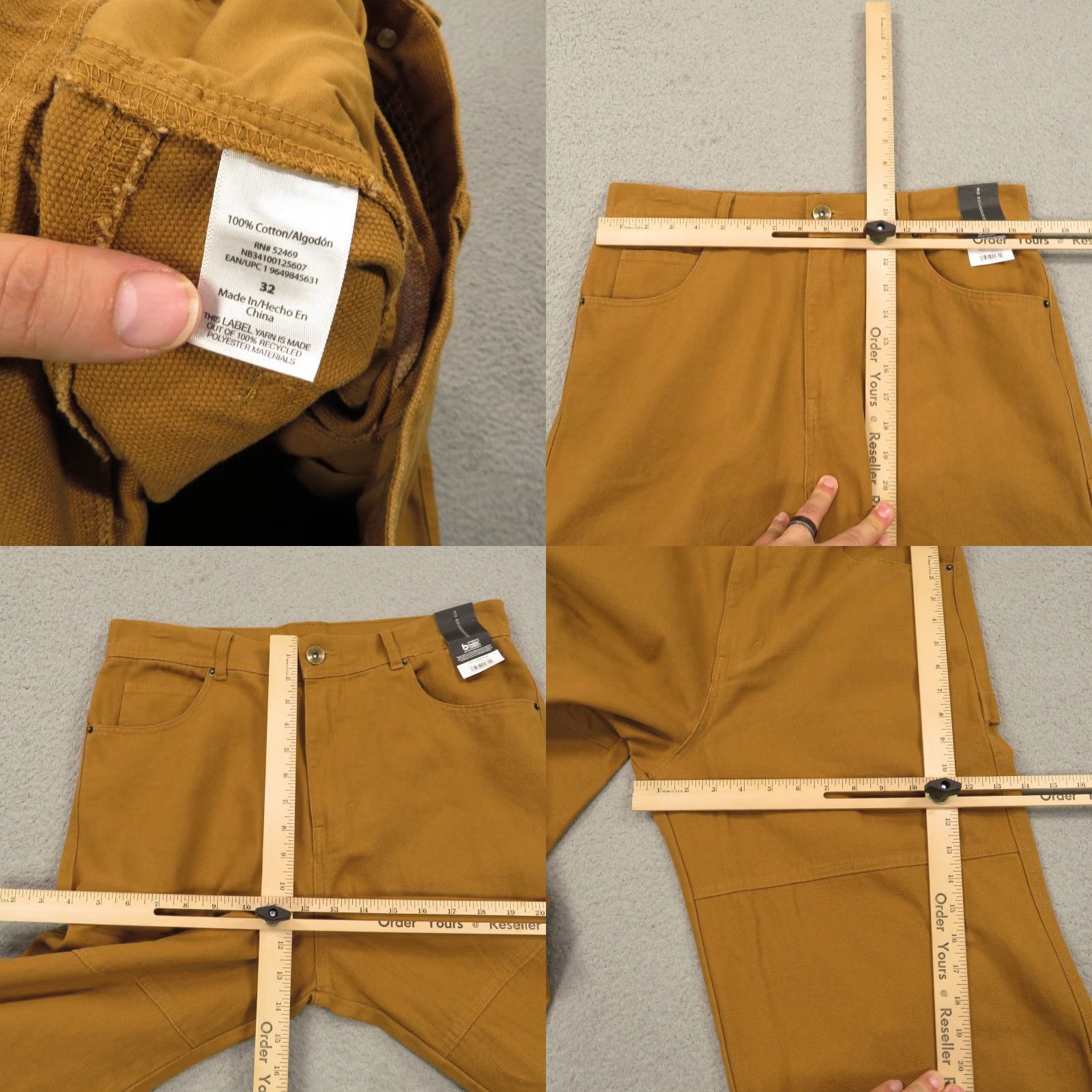 Vintage VINTAGE No Boundaries Baggy Pants Men 32 Carpenter 10 Leg Opening Wide-Leg Canvas Brown 90s Grunge Casual Workwear Mens Size US 32 / EU 48 - 8 Thumbnail