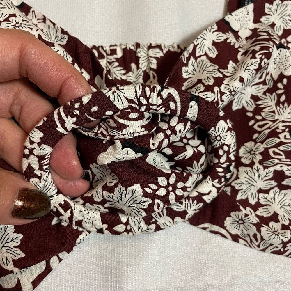 Zara New Zara Floral Cotton Cropped Buckle Top Size S Size S / US 4 / IT 40 - 6 Thumbnail