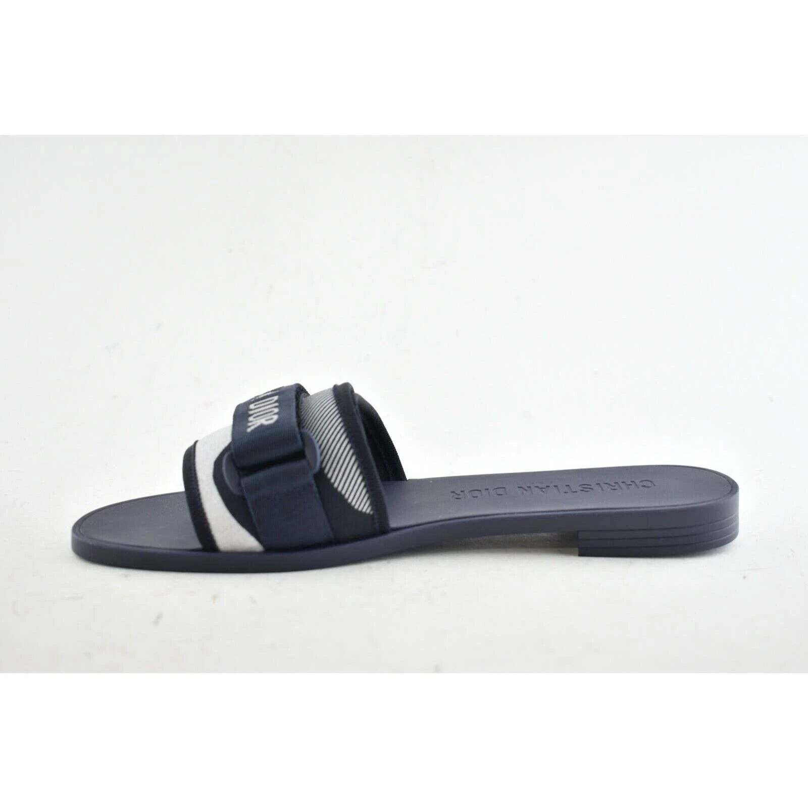 Dior Dio(r)evolution Dway Rubber Logo Slide Mule Flat Sandal 37 Size US 7 / IT 37 - 8 Thumbnail