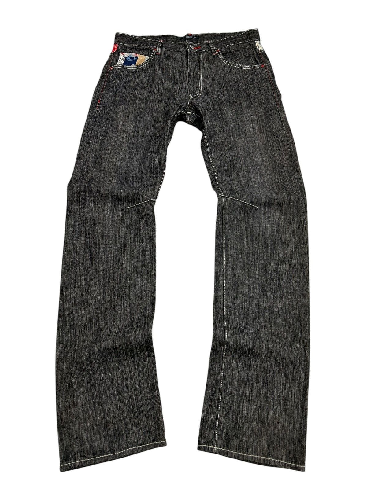 20471120 Wild Khakis Japanese Denim Karakuri Pocket Backside Sakura Size US 33 - 2 Thumbnail