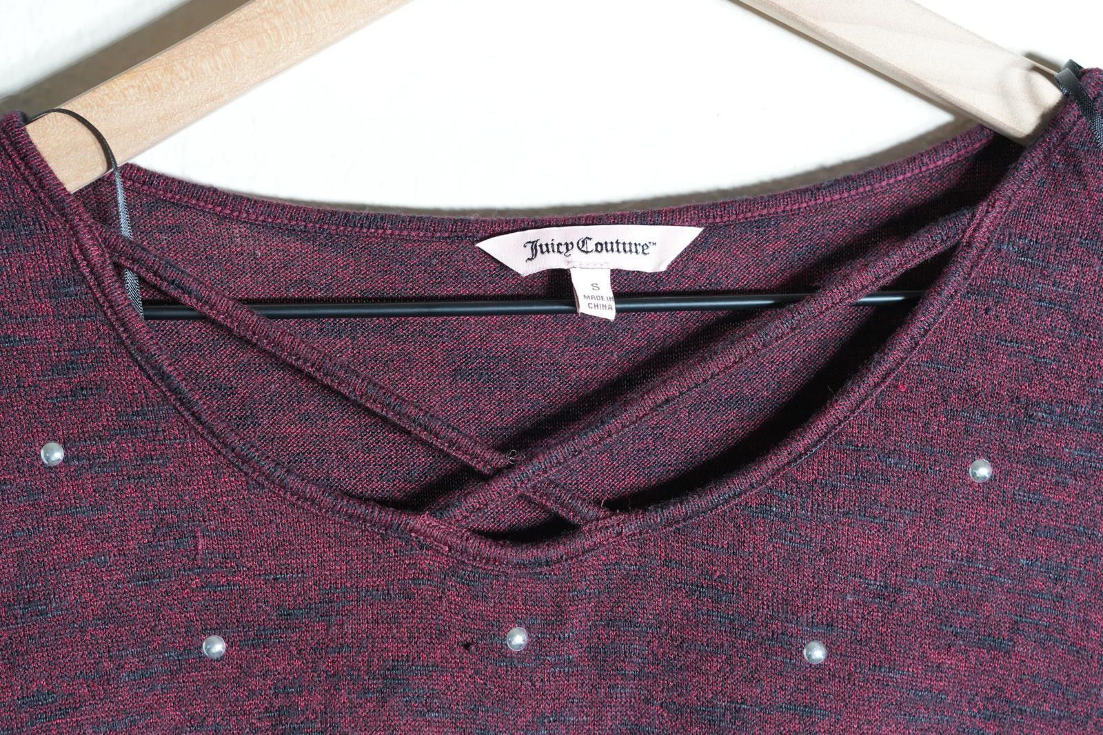 Juicy Couture Jeans Juicy Couture Shirt Women's S Burgundy Long Sleeve Size S / US 4 / IT 40 - 1 Thumbnail