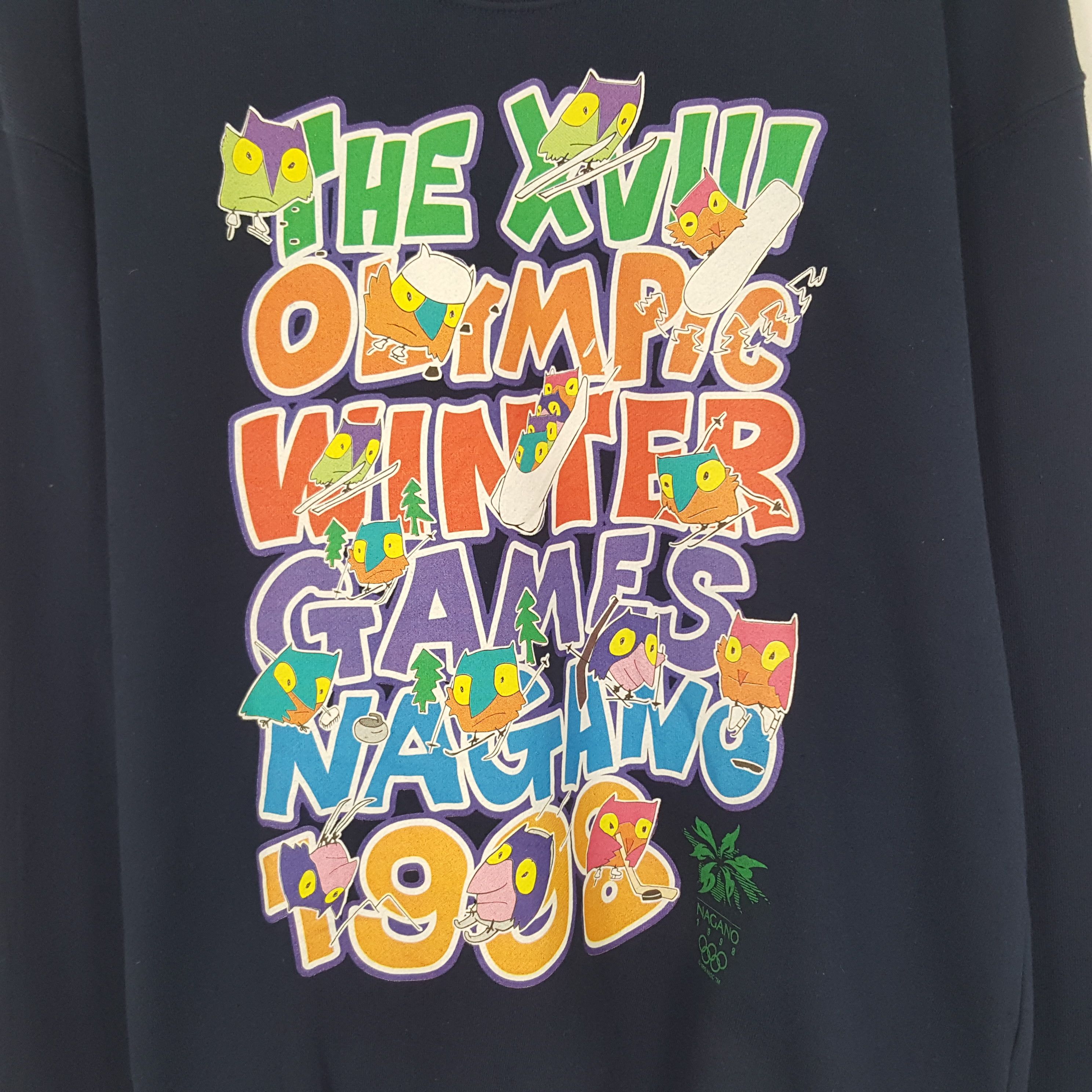 USA Olympics × Vintage Vintage Nagano 1998 Sweatshirt Size US M / EU 48-50 / 2 - 2 Thumbnail
