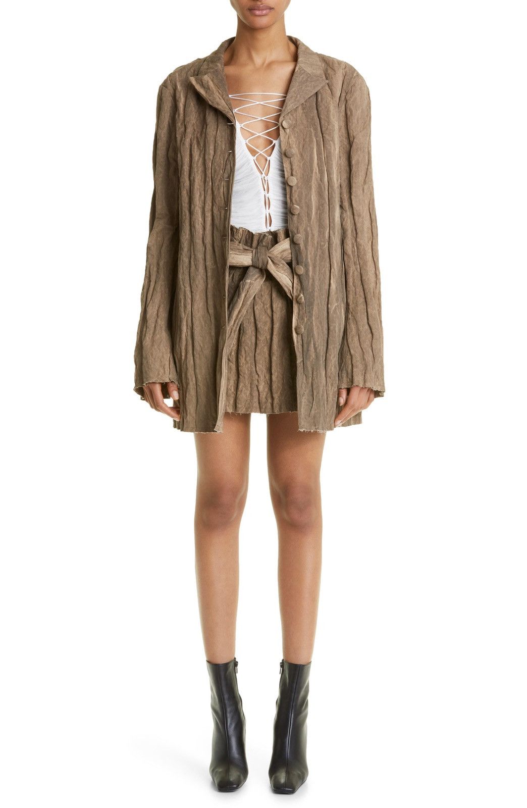 image of Interior NYC The Jones Blazer in Tree Bark, Women's (Size Medium)