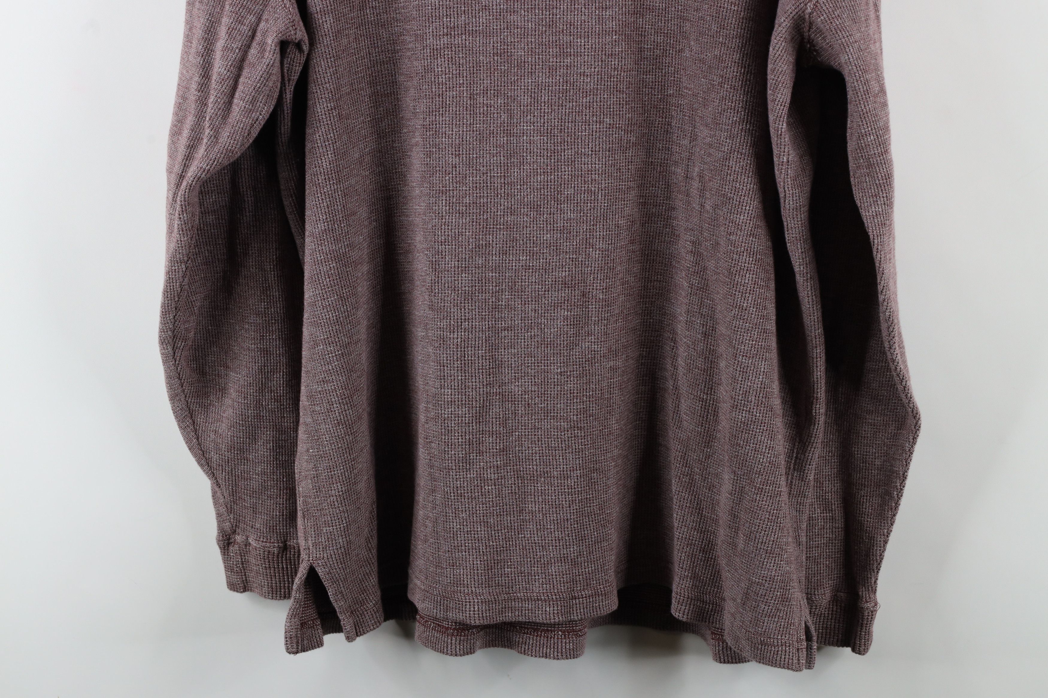 Vintage Vintage 90s Streetwear Thermal Waffle Knit Long Sleeve Polo Size US L / EU 52-54 / 3 - 10 Thumbnail