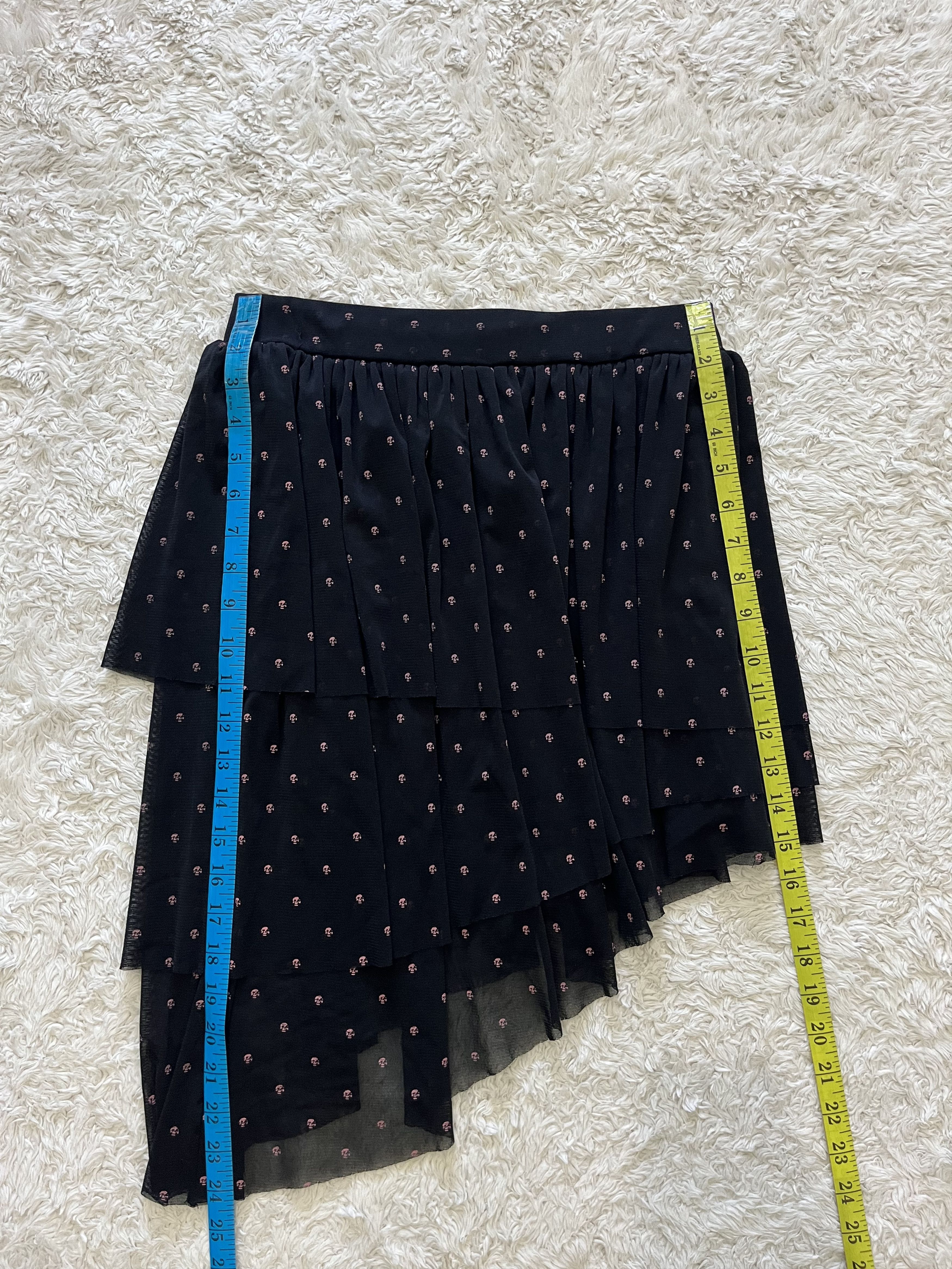Hysteric Glamour hysteric glamour asymmetrical skull mini mesh layered skirt Size 28" / US 6 / IT 42 - 8 Thumbnail