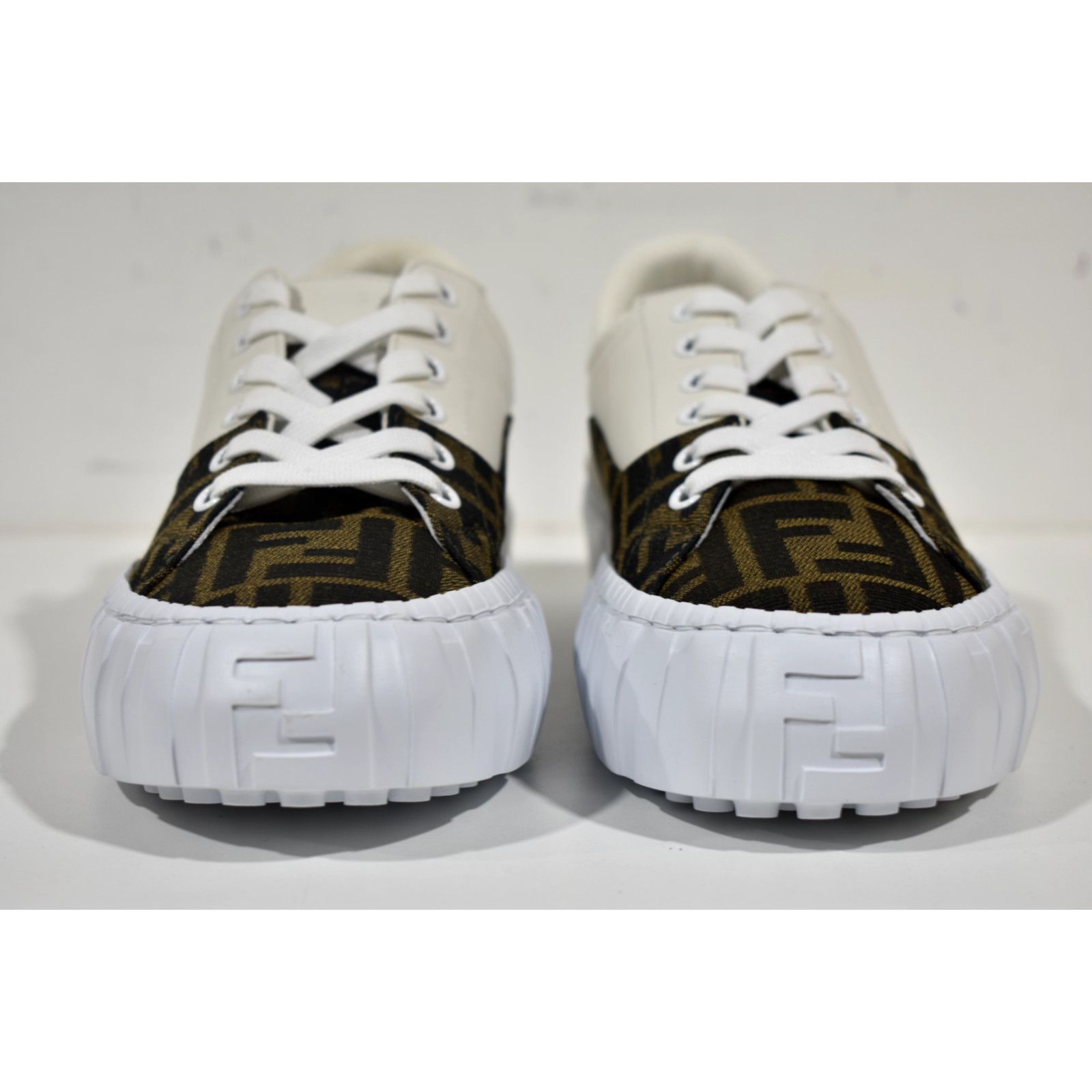 Fendi Fendi Force Brown FF Platform Low Top Trainer Sneaker 38 Size US 8 / IT 38 - 6 Thumbnail