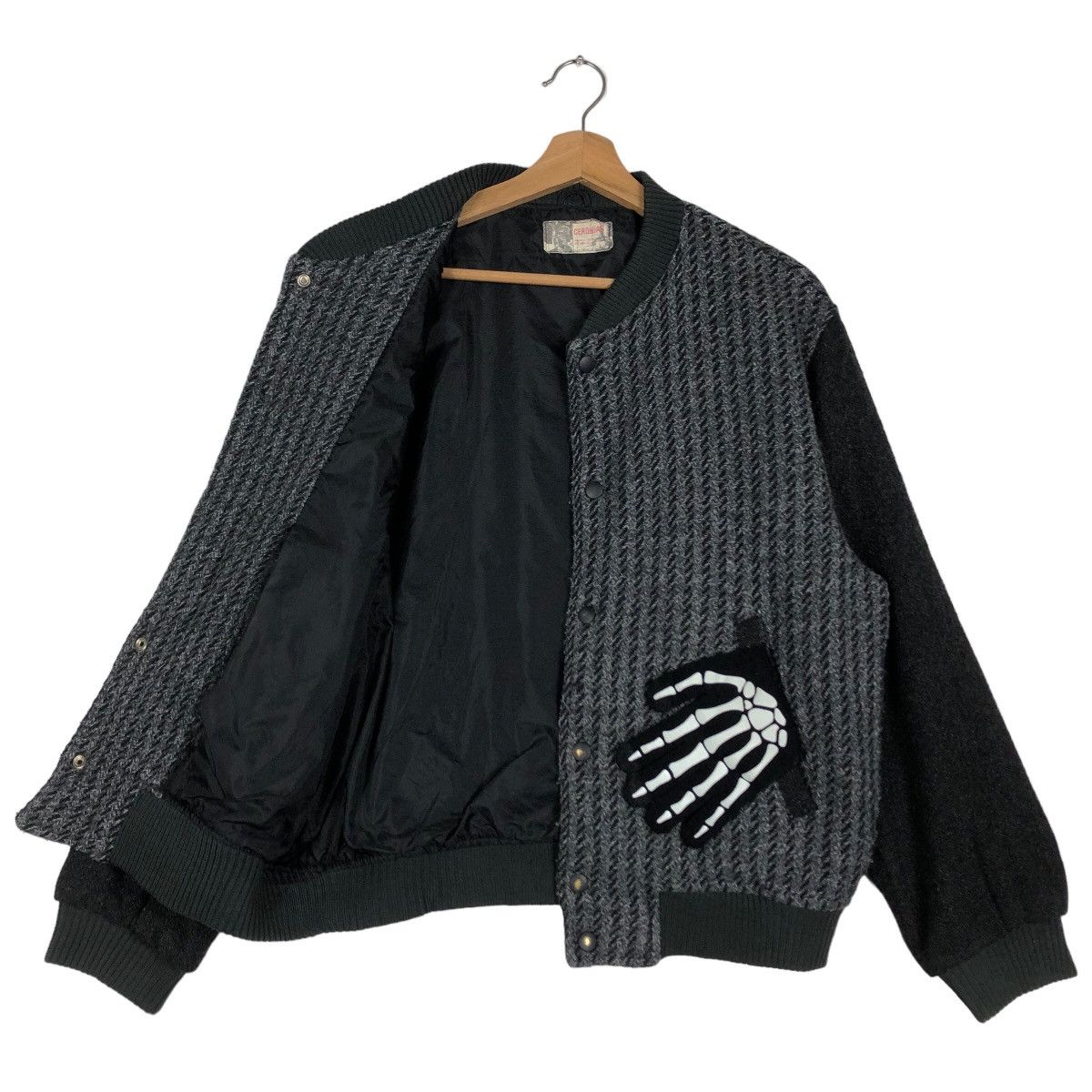 Japanese Brand 🔥Issey Miyake Ceronias Bomber Jacket Herringbone Wool Size US L / EU 52-54 / 3 - 9 Thumbnail