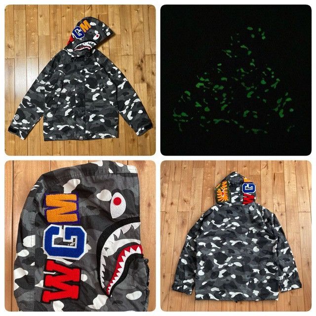 Bape 💫Glow in the dark💫 BAPE City Camo Shark Snowboard Jacket APE Size US L / EU 52-54 / 3 - 1 Thumbnail