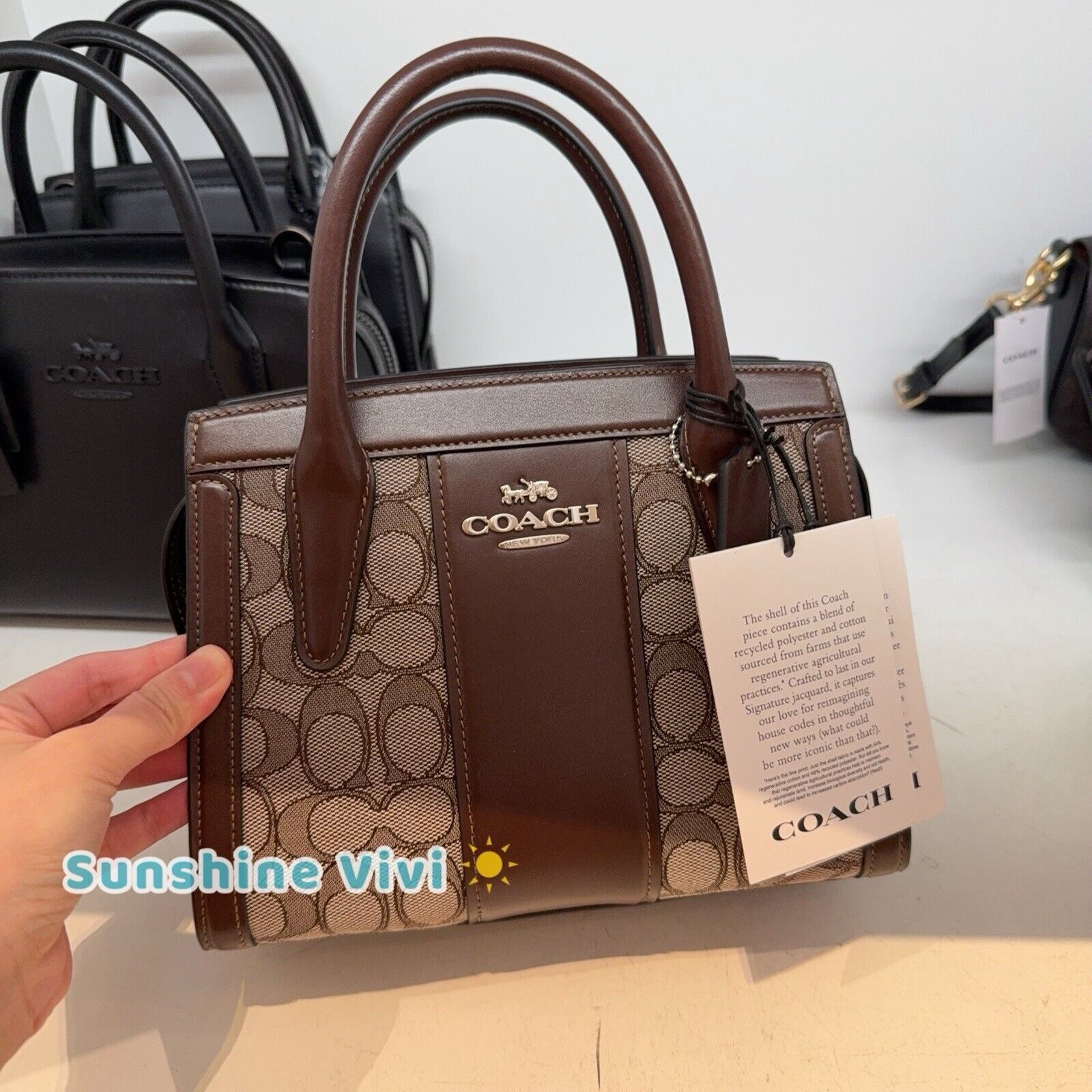 Coach NWT COACH Andrea Carryall Bag CT766 Silver /Oak/Maple Size ONE SIZE - 1 Thumbnail