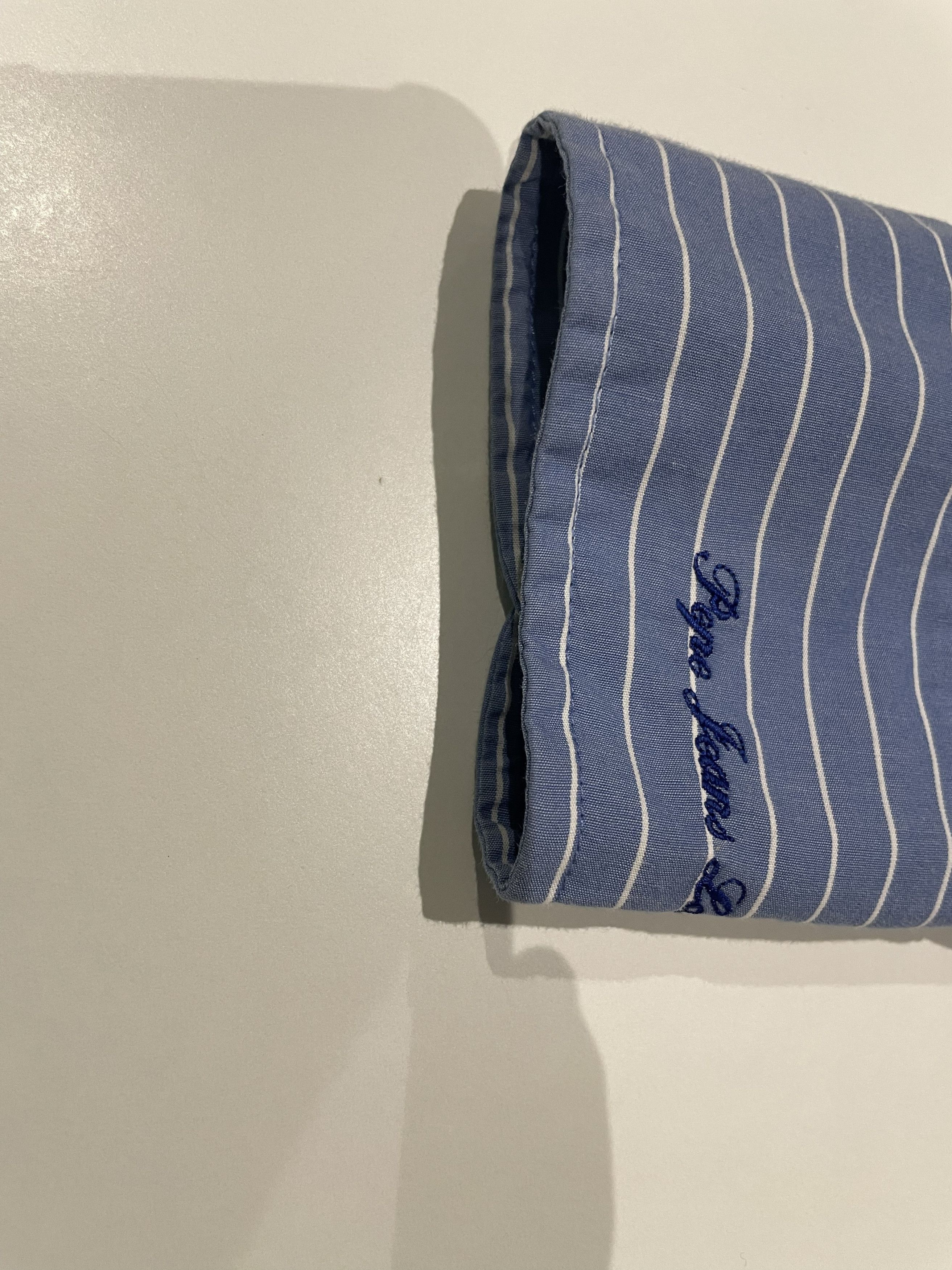 Pepe Jeans Pepe Jeans Slim Fit Striped Shirt - Blue/White - L Size US L / EU 52-54 / 3 - 11 Thumbnail