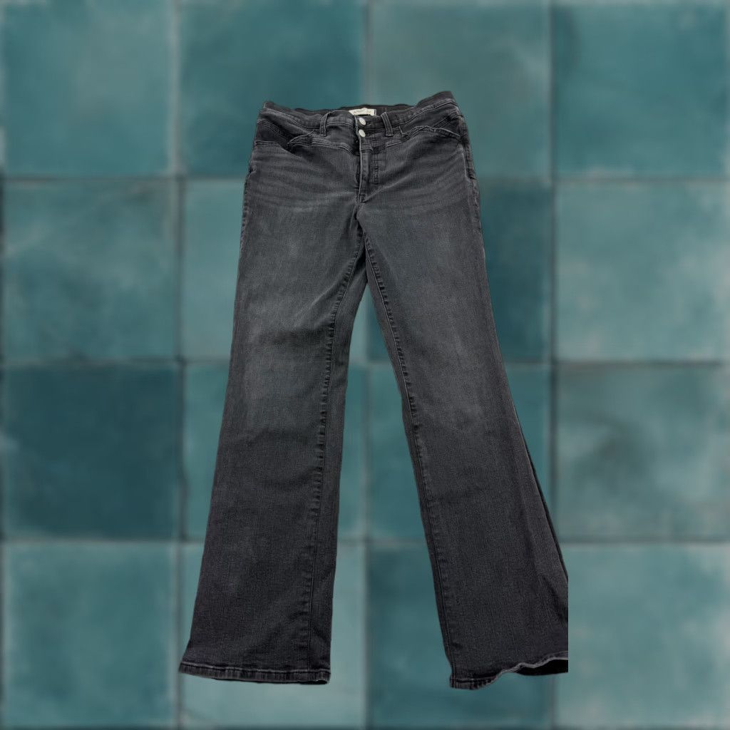Madewell Madewell Jeans Womens 30 Tall Black Mid Rise Kick Out Stretch Denim Pants Size 30" / US 8 / IT 44 - 1 Thumbnail