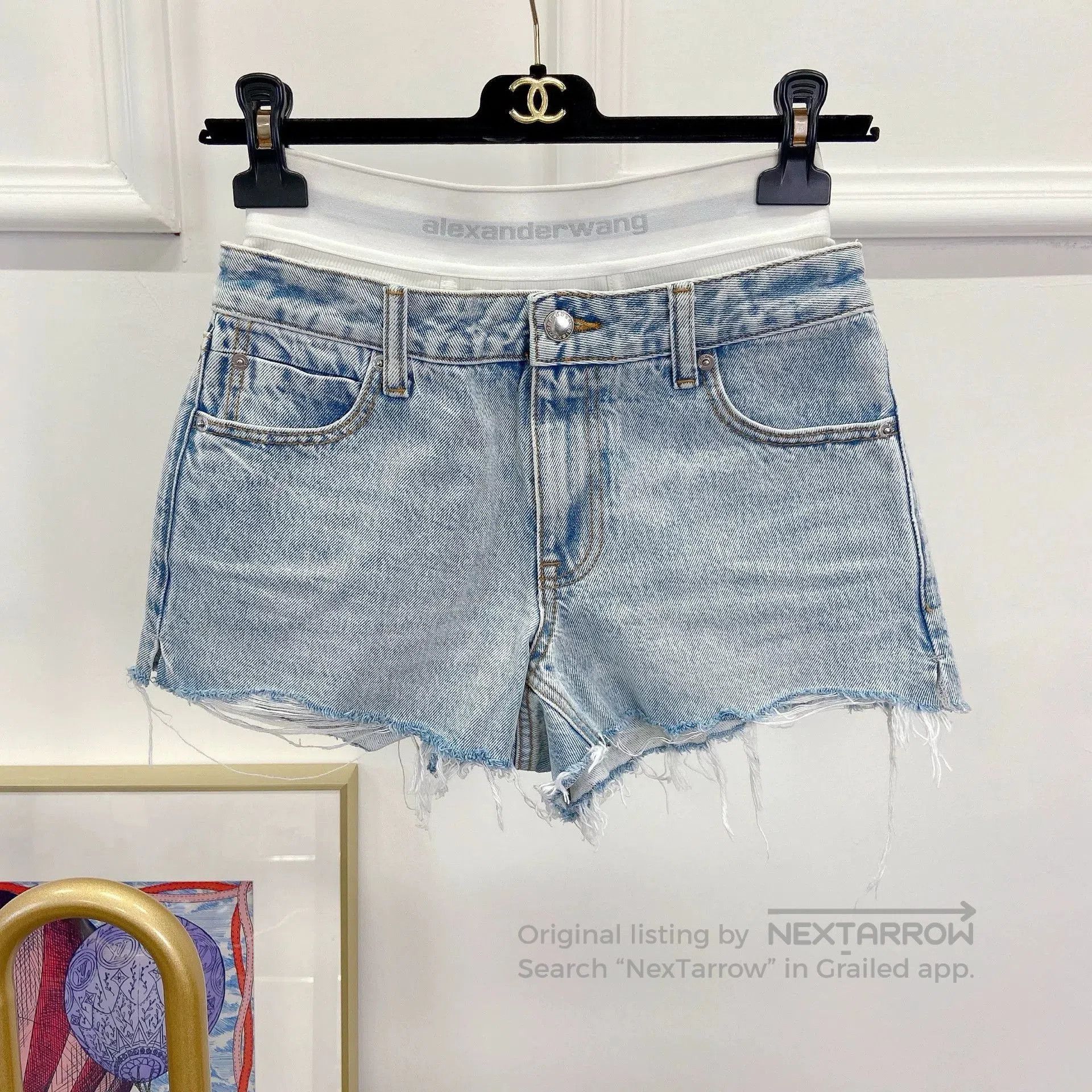 Alexander Wang Alexander Wang Fake Two-Piece Denim Shorts. Size 24" / US 00 / IT 34 - 1 Thumbnail