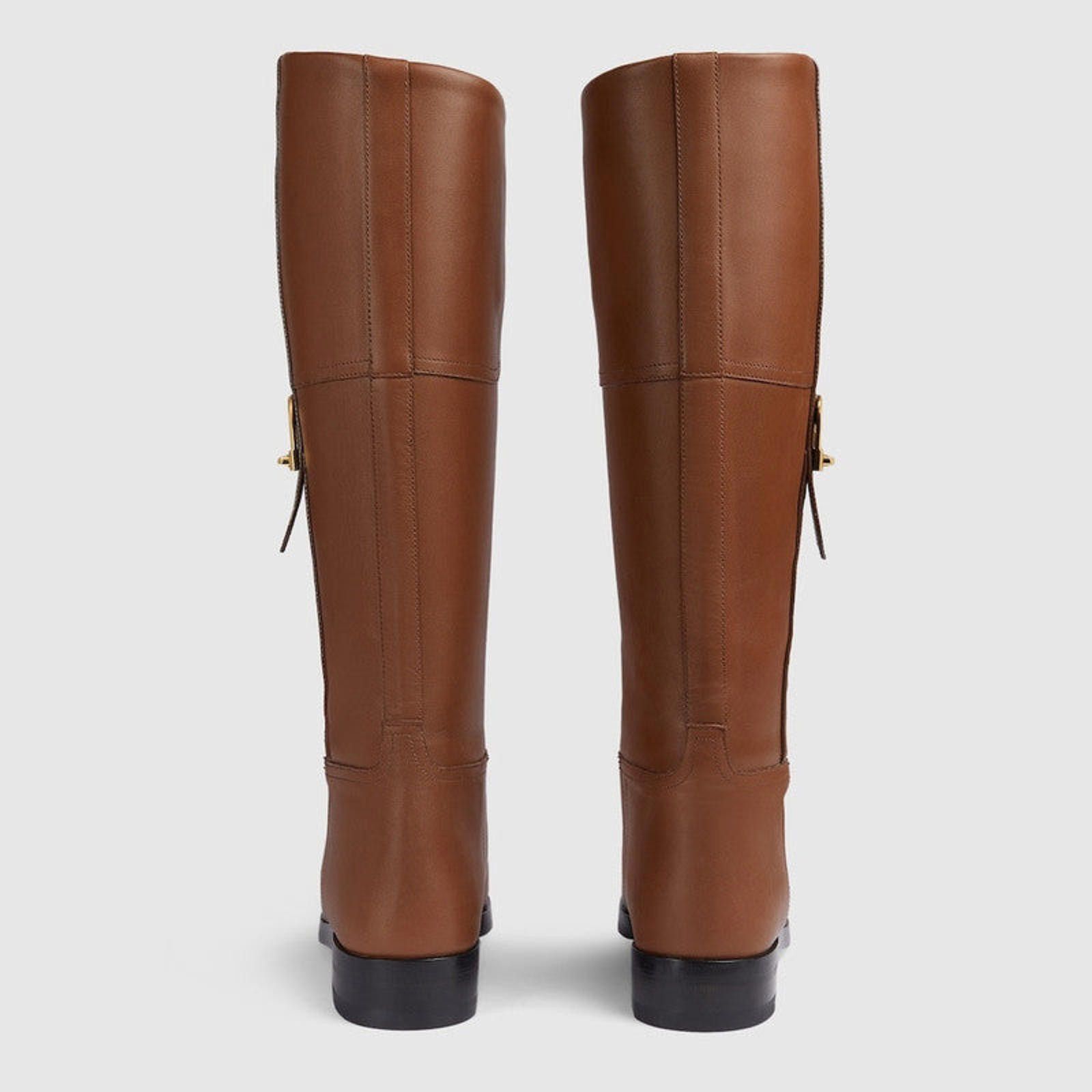 Gucci Gucci Clasp and Lock Leather Boots SIZE 37.5 Size US 7.5 / IT 37.5 - 3 Thumbnail
