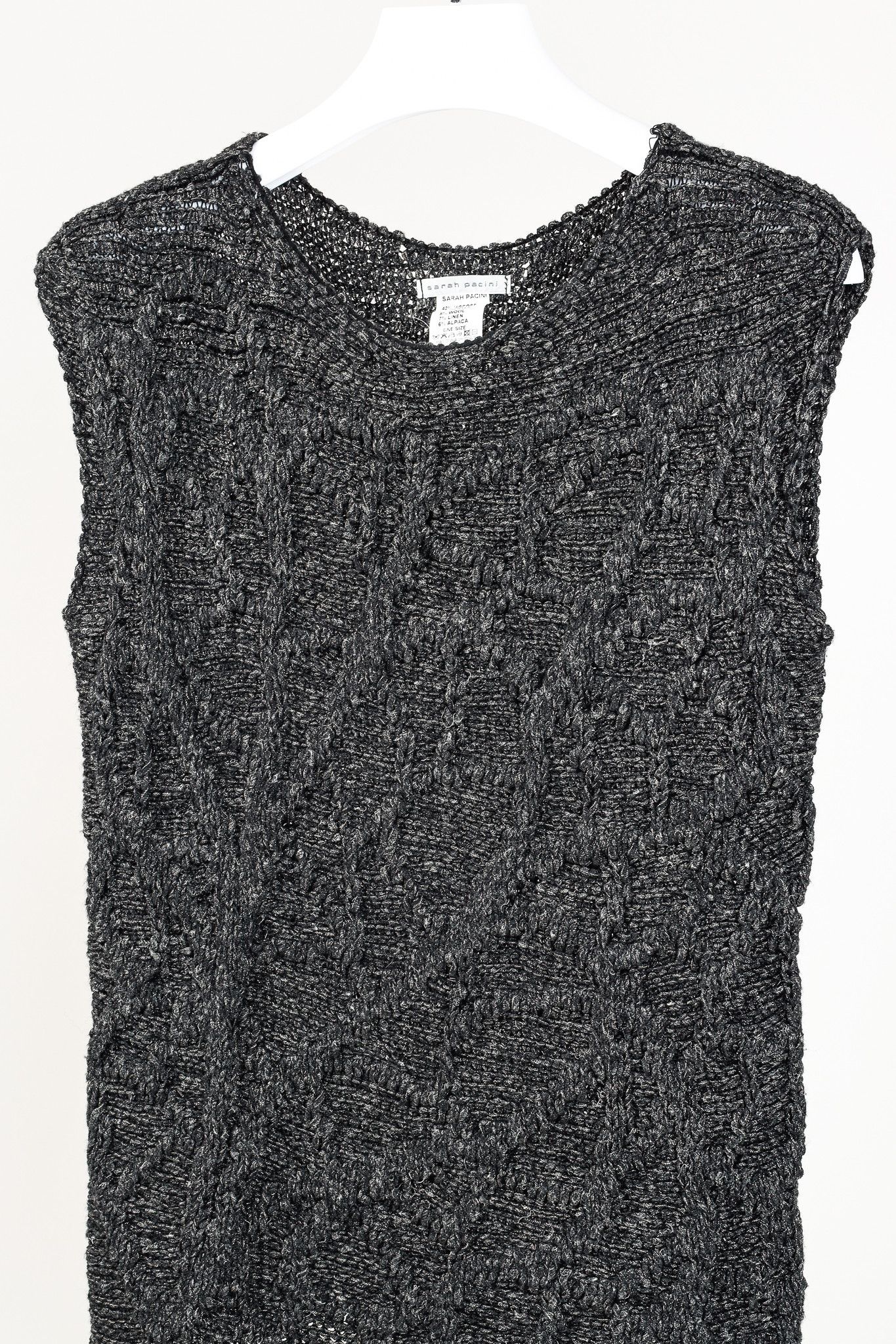 Sarah Pacini Sarah Pacini Wide Neckline Black Long-Sleeve Wool Sweater Size XS / US 0-2 / IT 36-38 - 3 Thumbnail