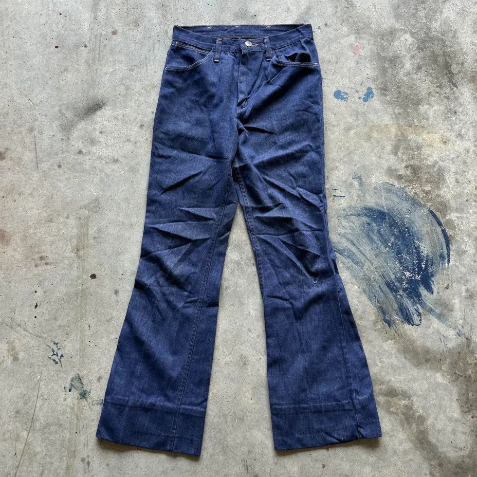 Wrangler Vintage 70s Wrangler Dark Wash Denim Jeans 28x29 Size US 28 / EU 44 - 4 Thumbnail